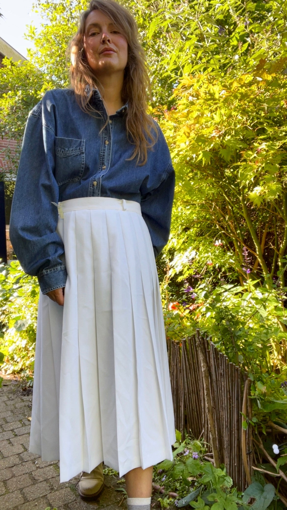 Deadstock Pleated Skirt