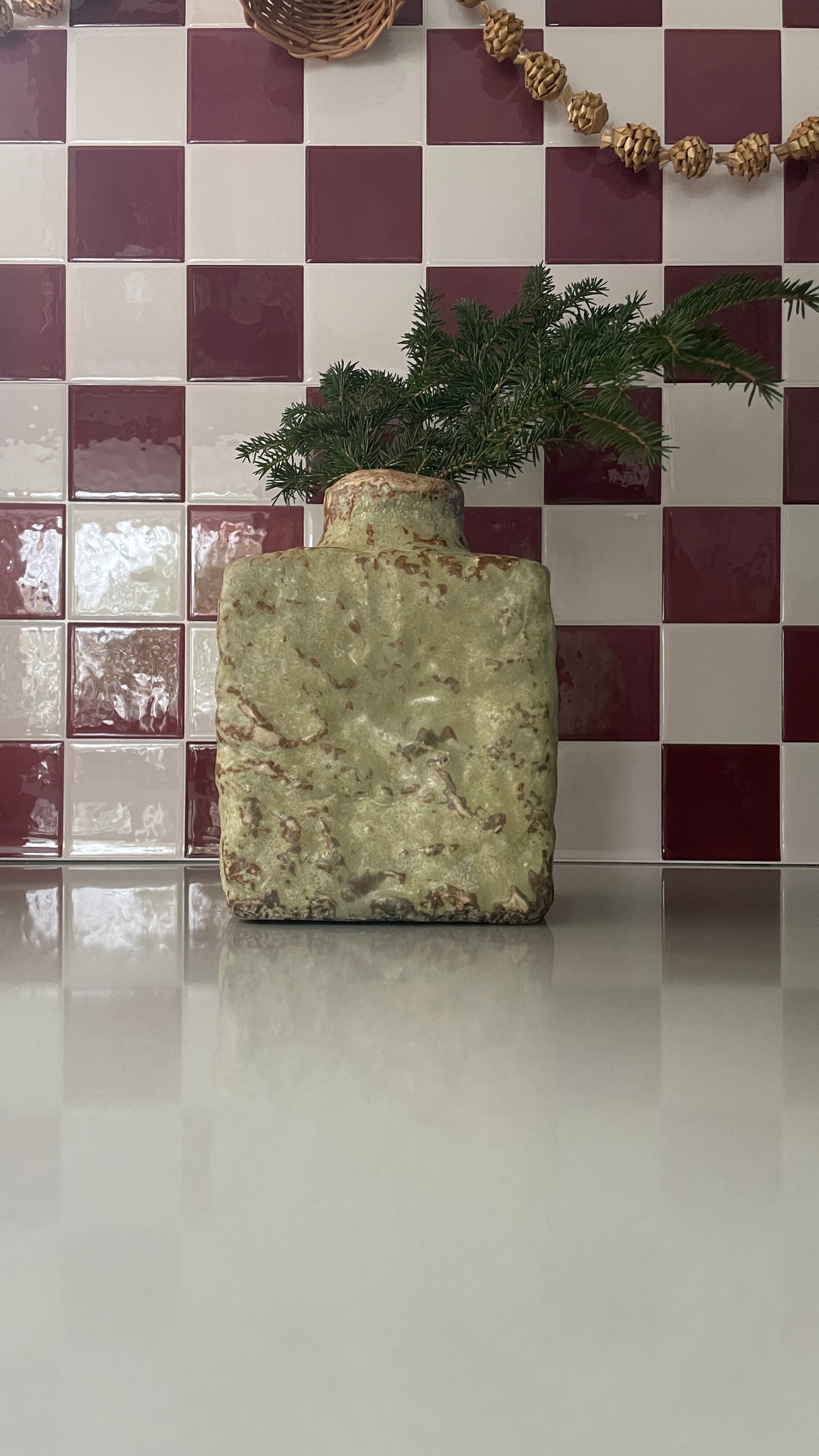 Studio Pottery Lava Vase