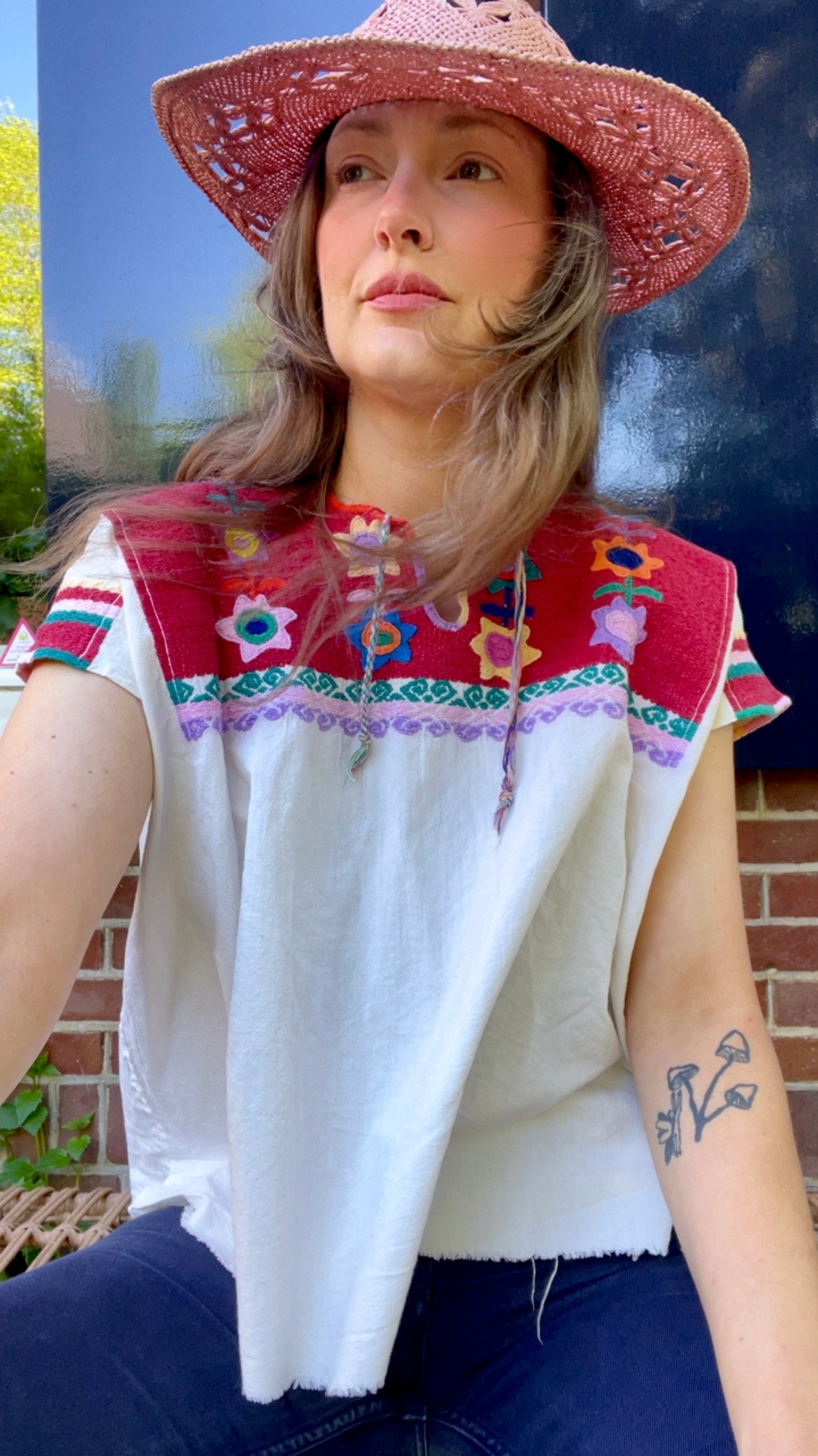 Huipil Flower Top
