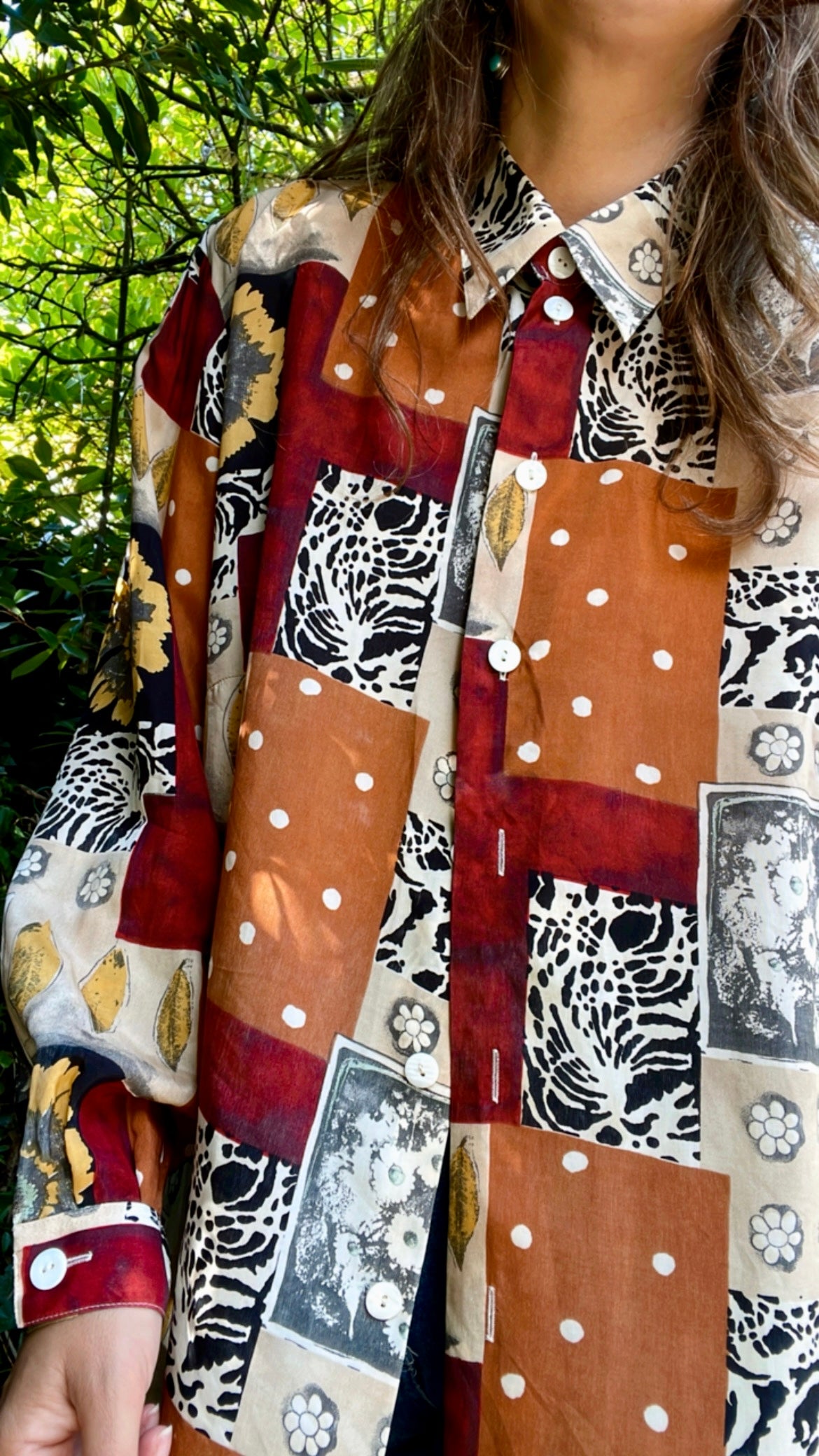 Patchwork Print Shirt