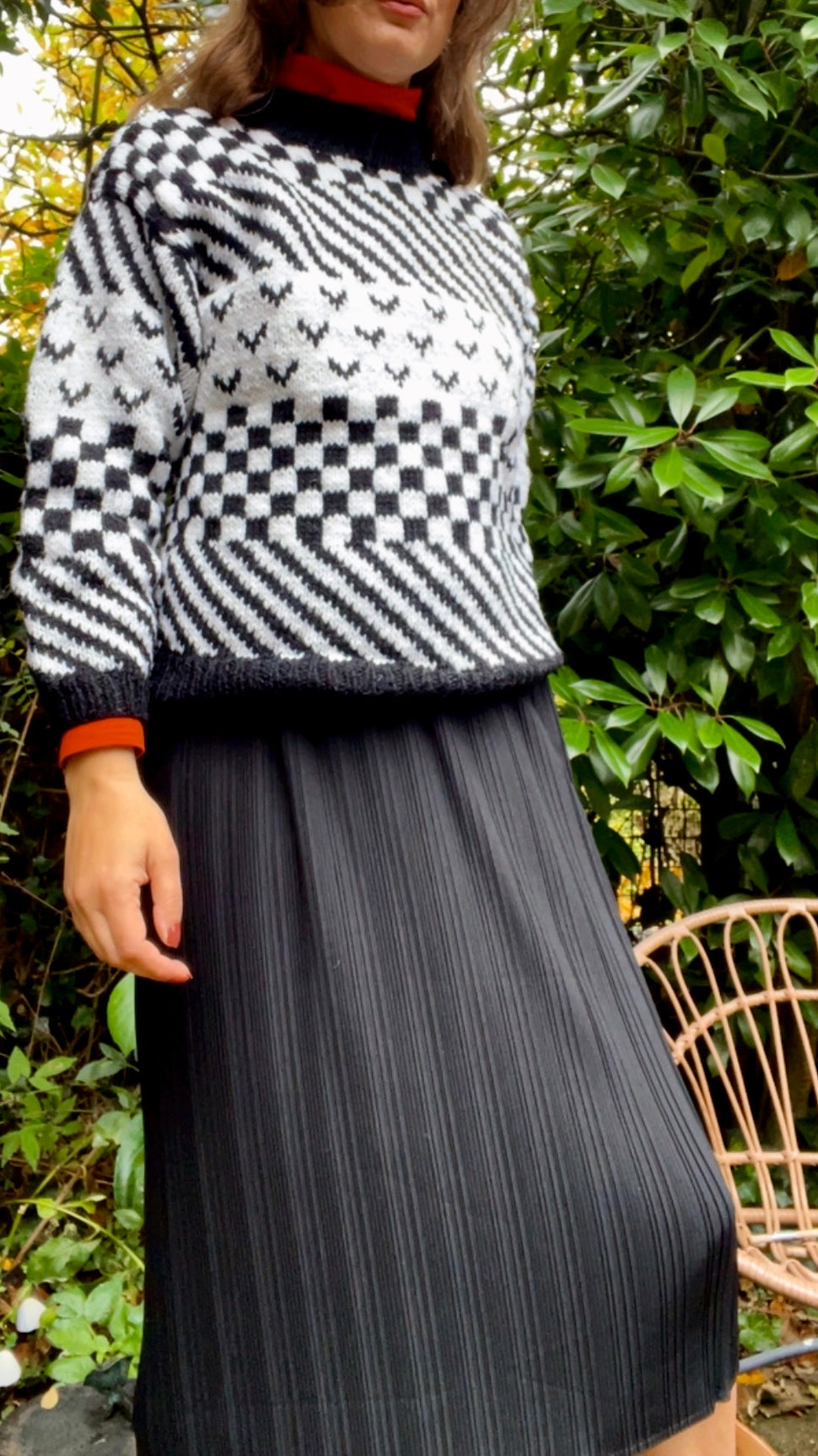 Pleated Midi Skirt