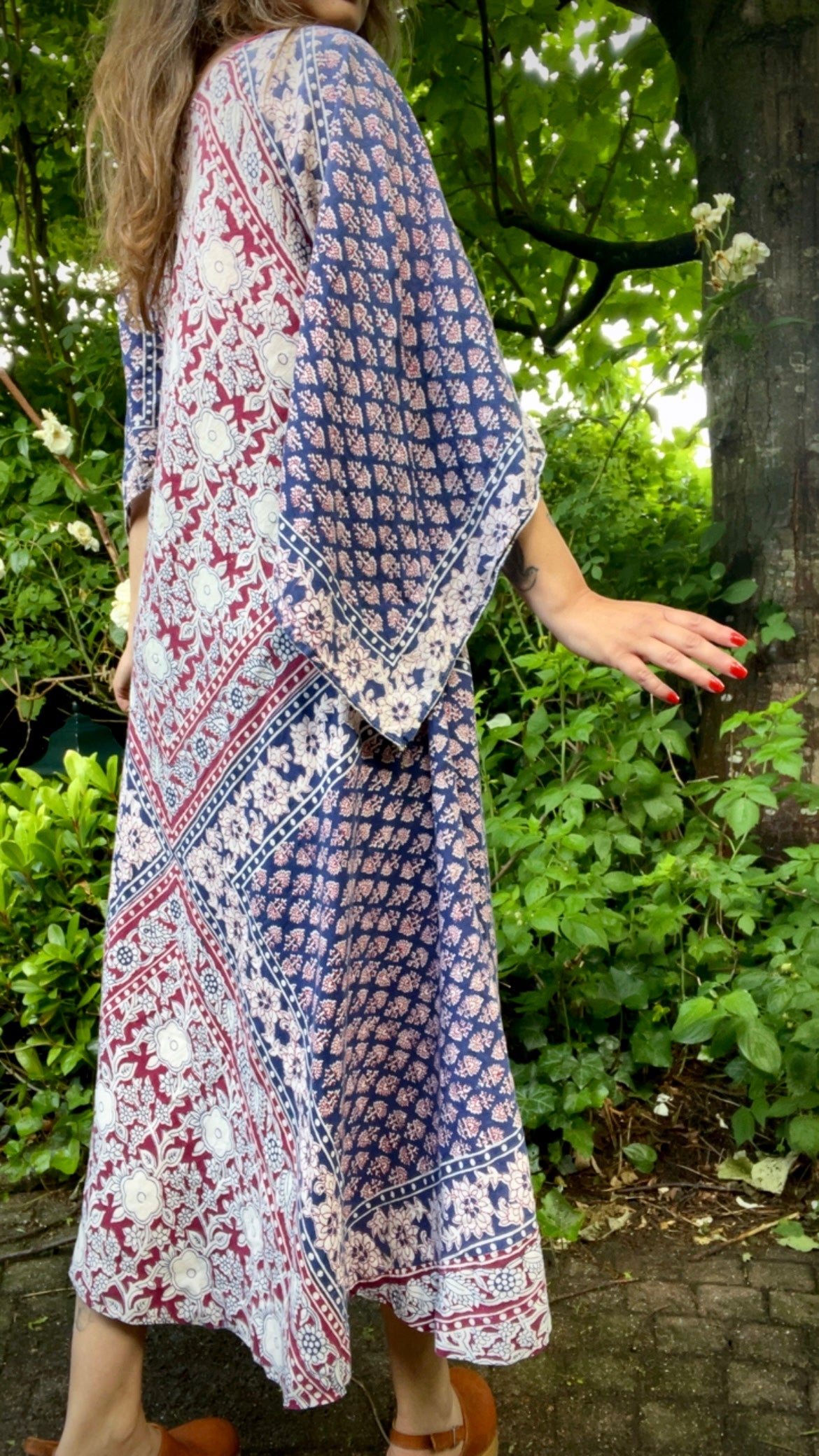 Cotton Blockprint Maxi Dress