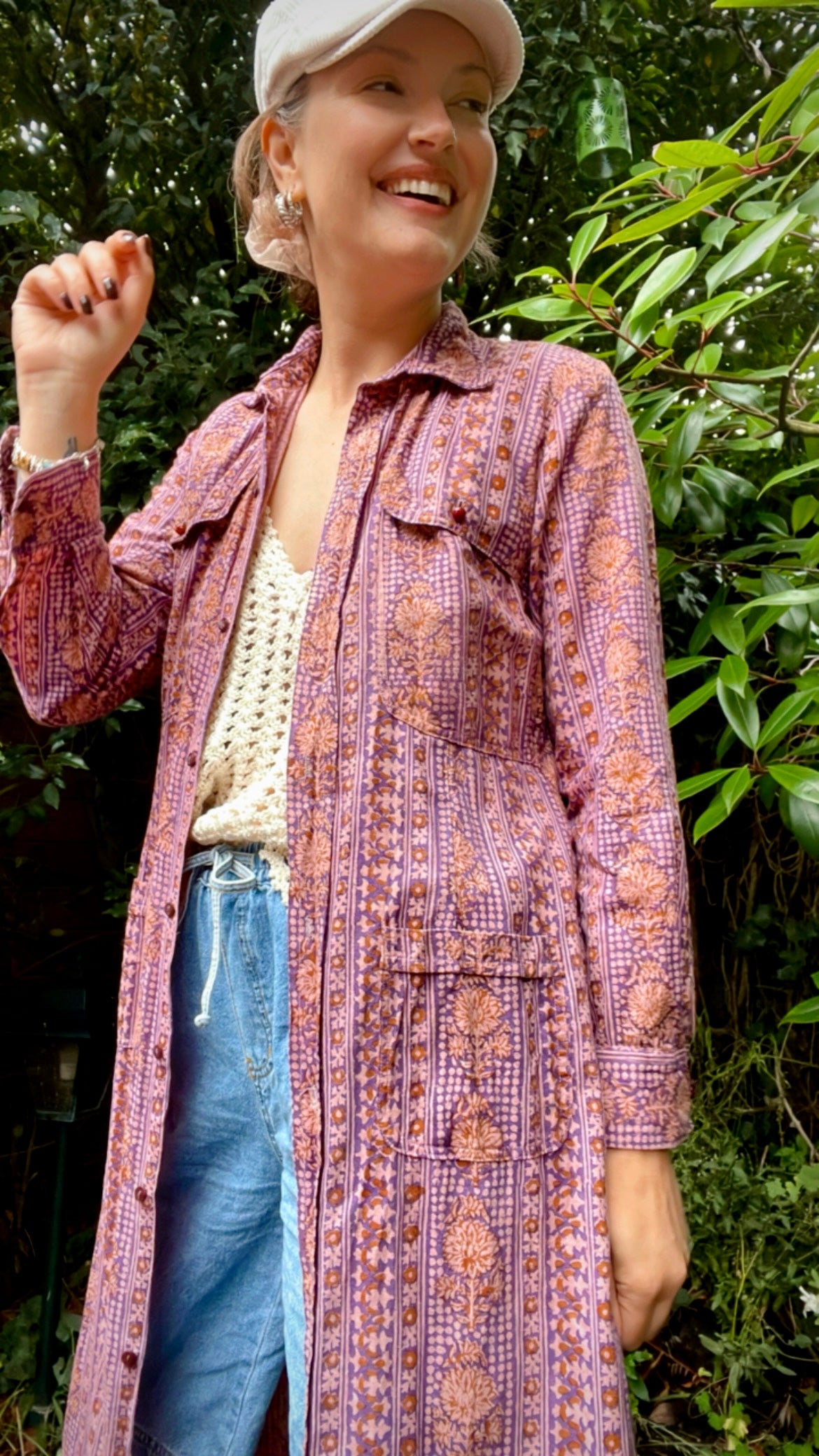 70s Block Print Dress