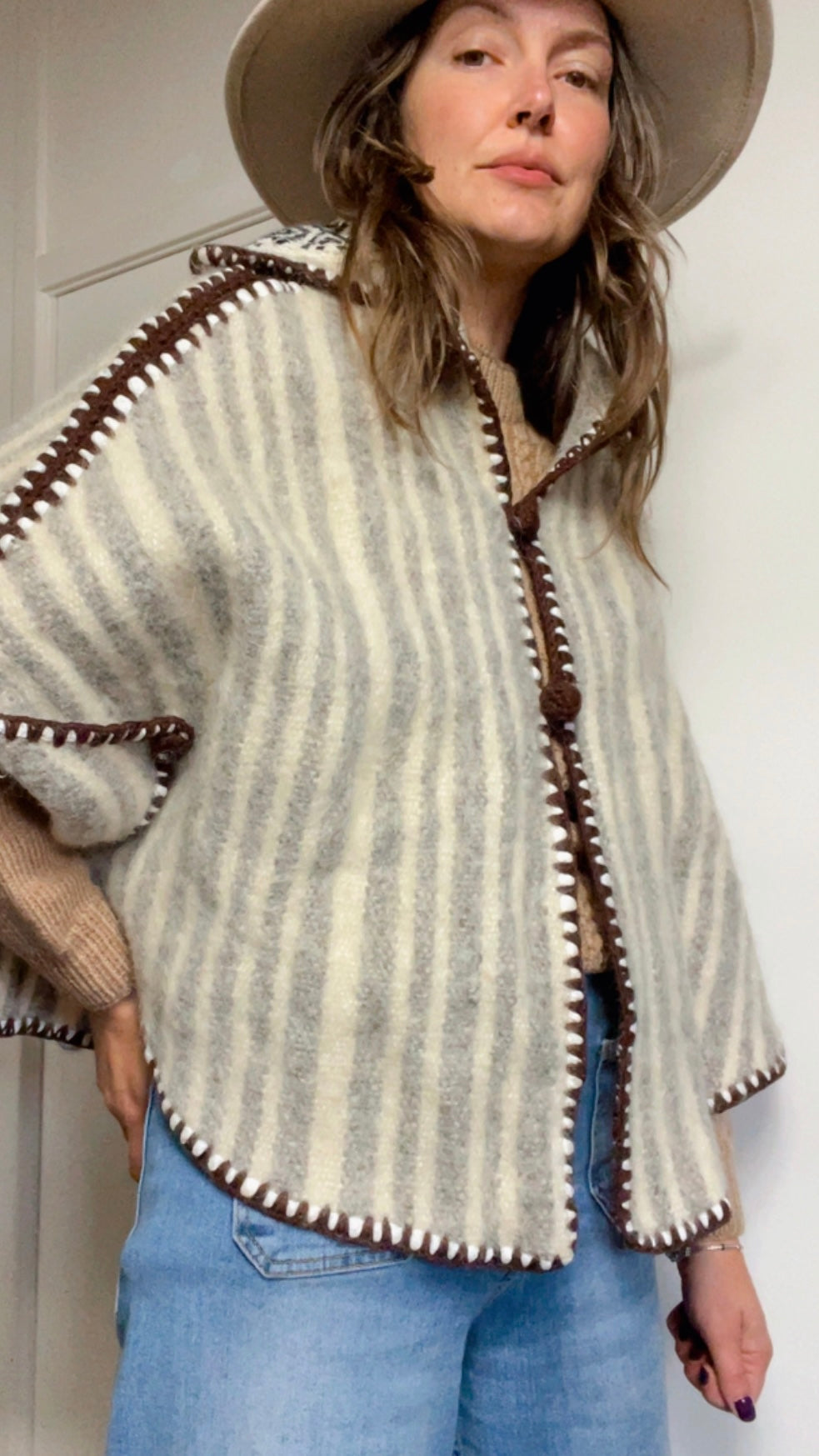 60s Wool Poncho