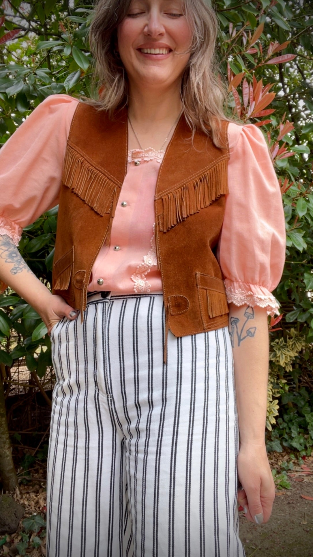 Suede Fringe Waistcoat