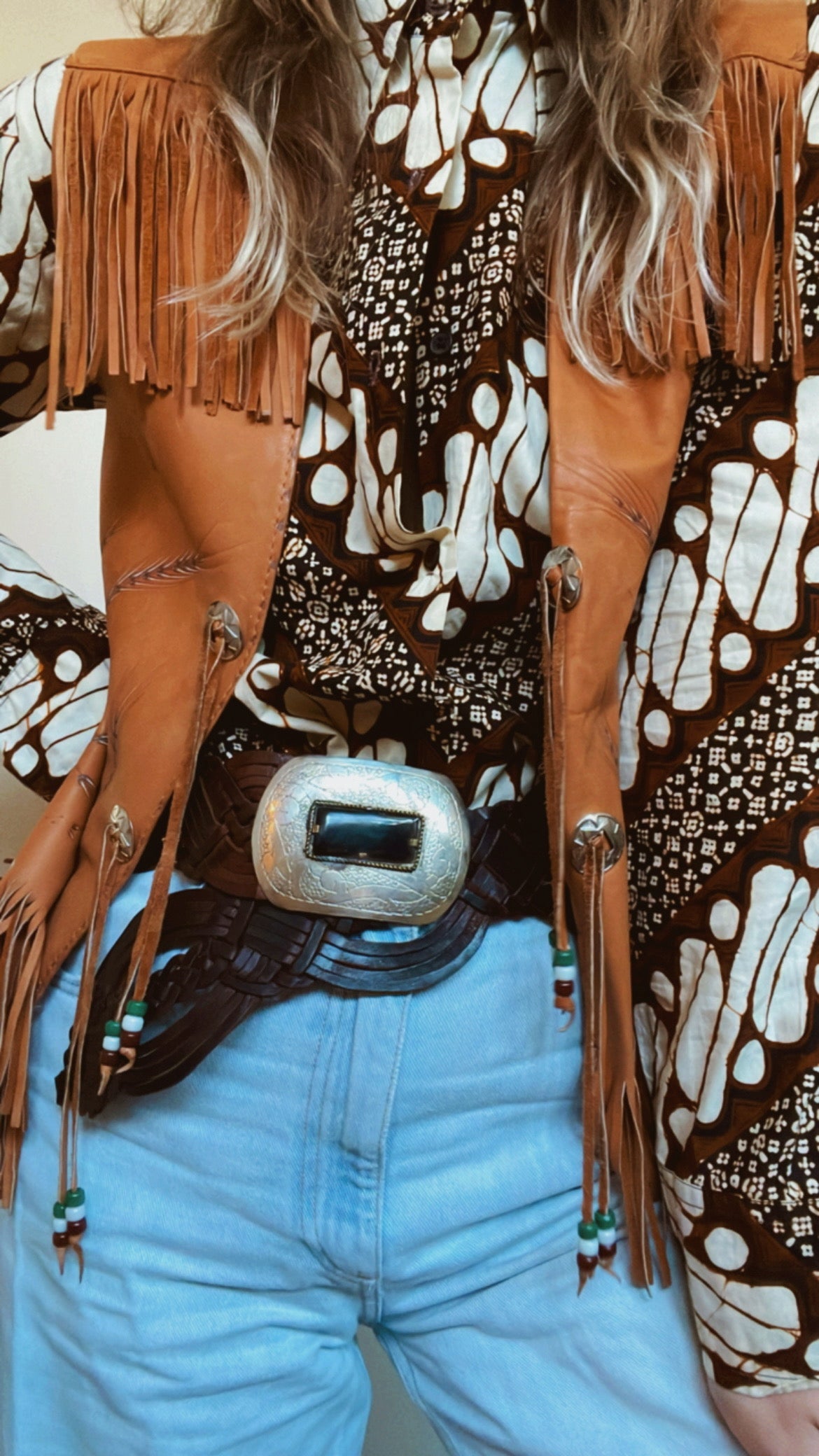 Leather Fringe Vest