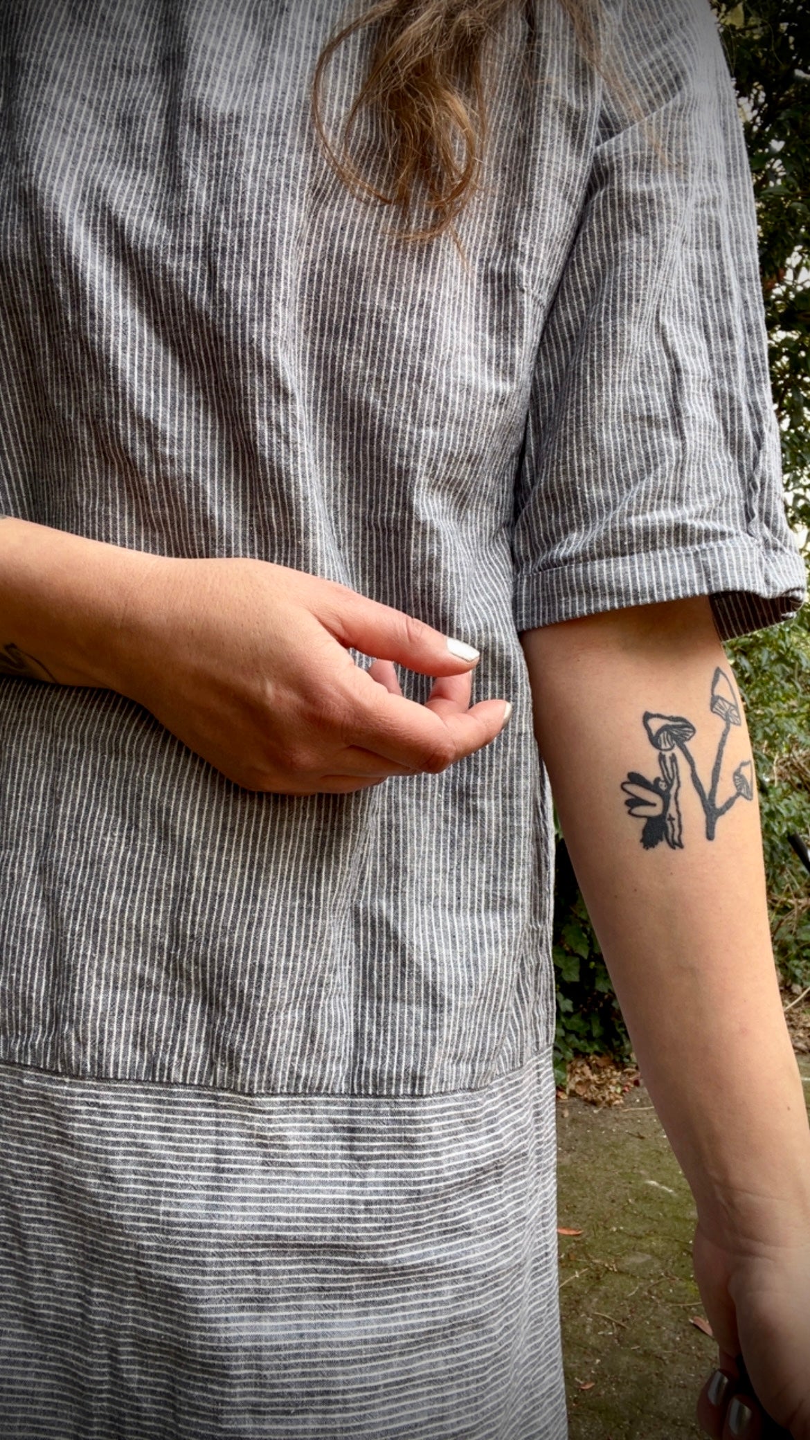 Reworked • Stripe & Lace Tunic