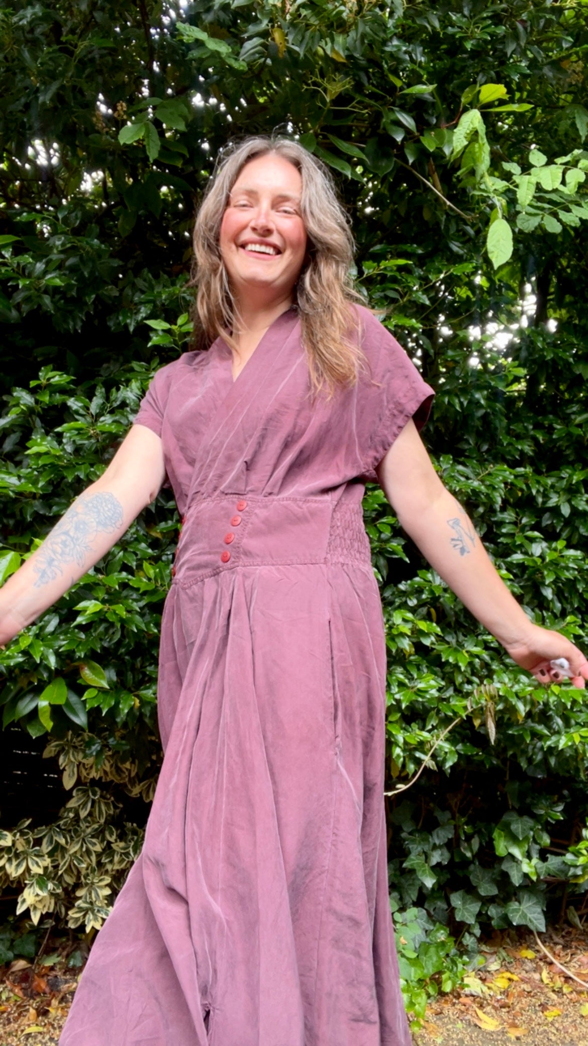 Silk A-Line Dress
