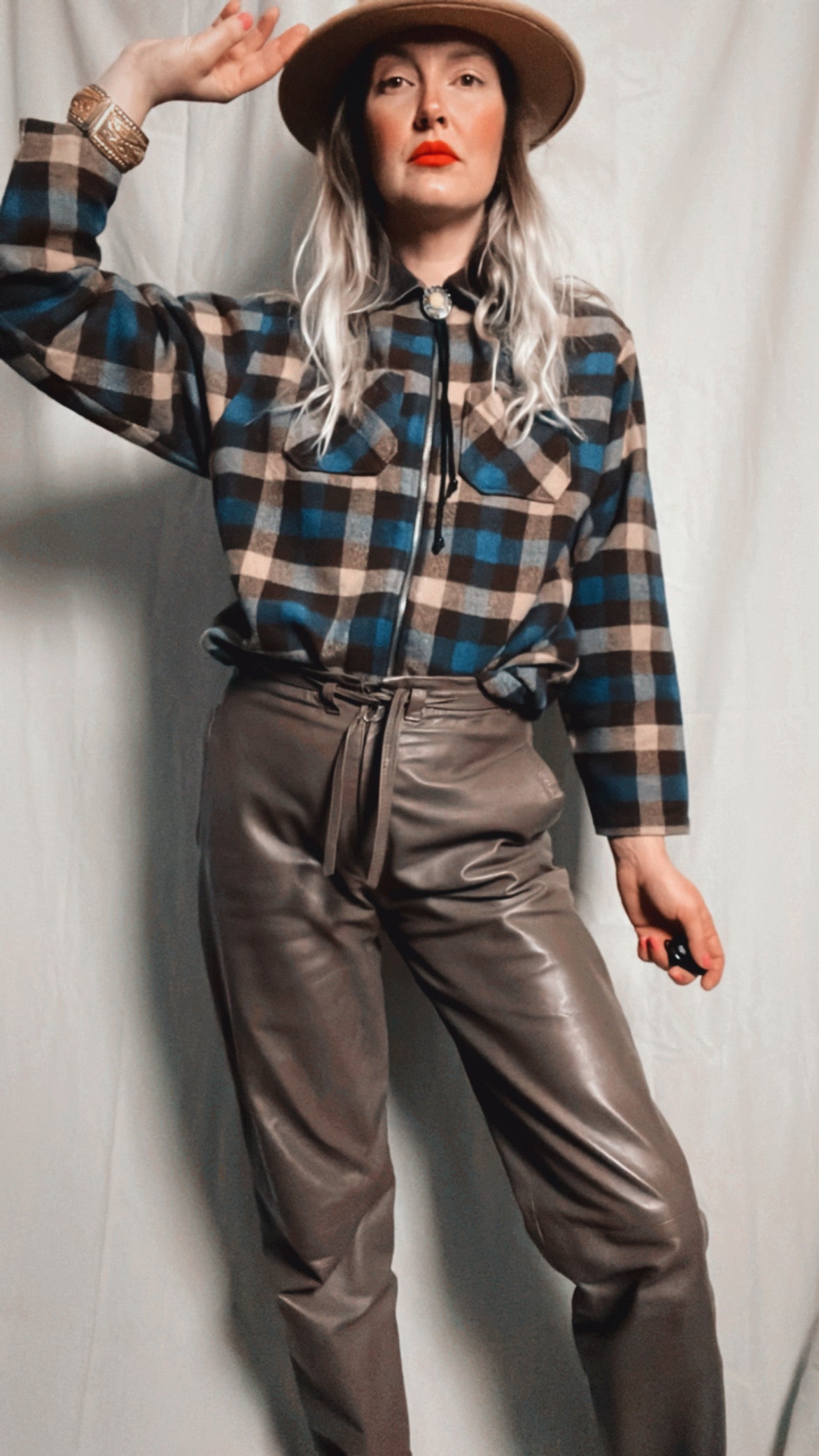 Leather 80'S pants