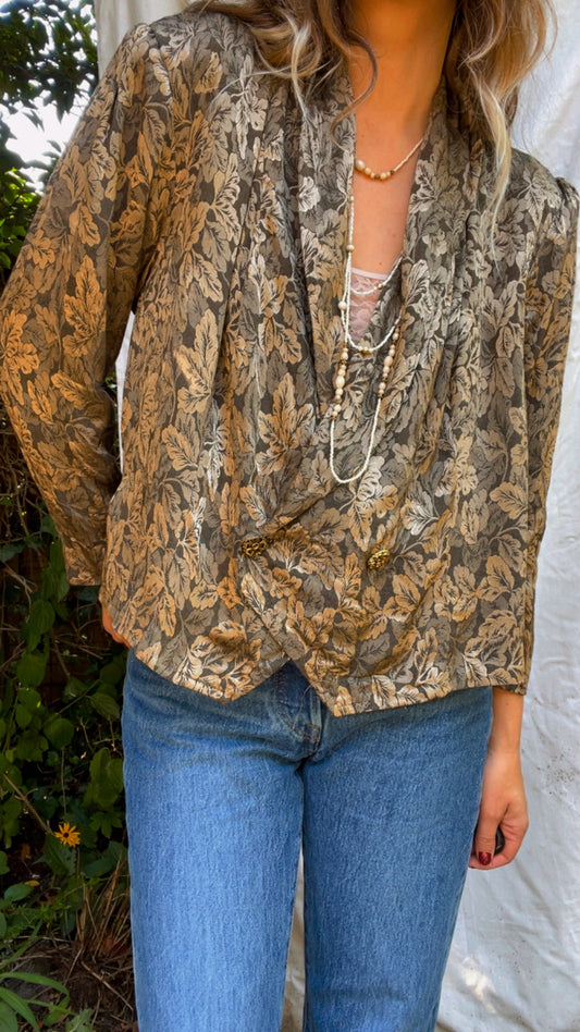 Botanical Blazer Top