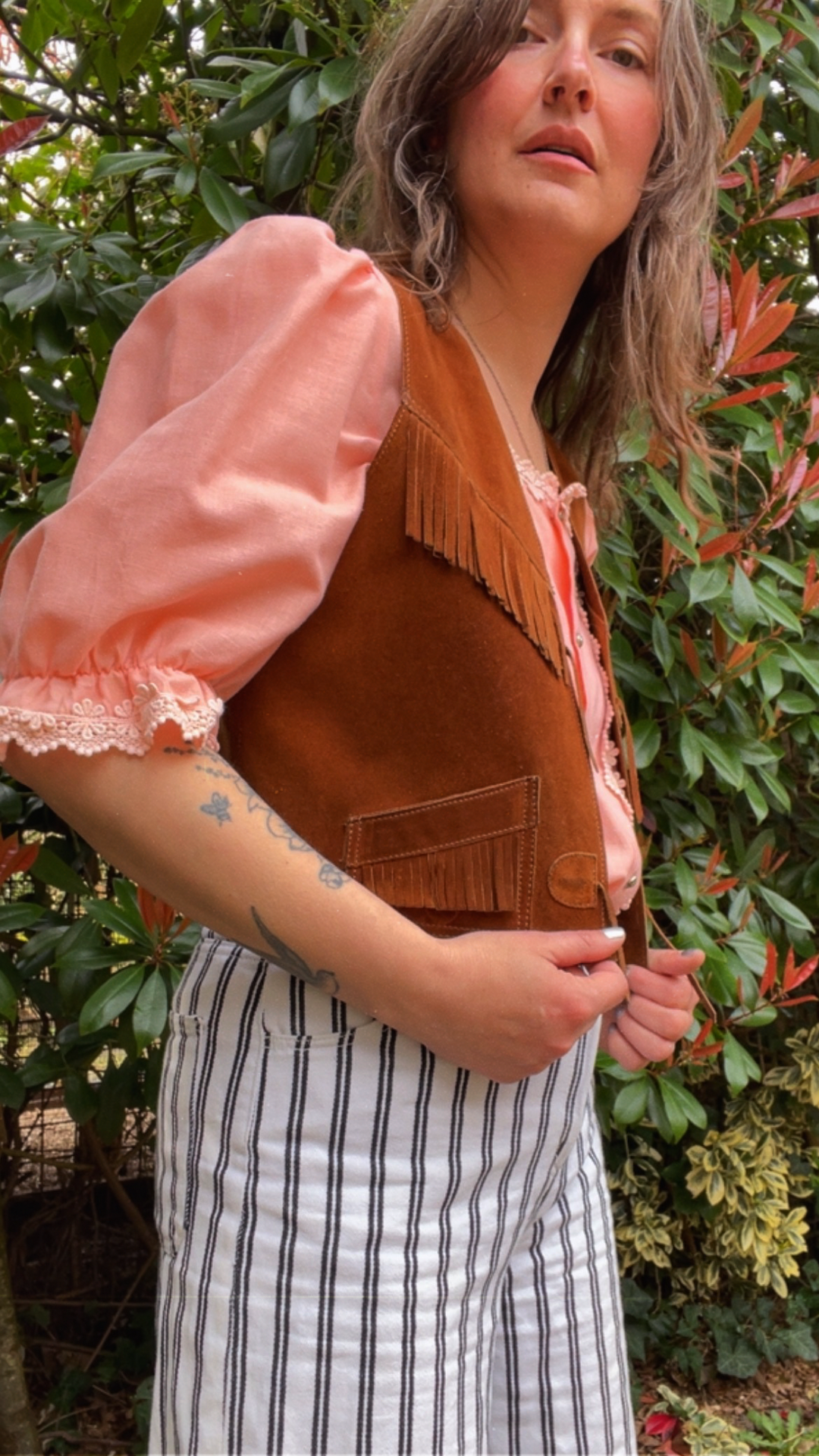 Suede Fringe Waistcoat