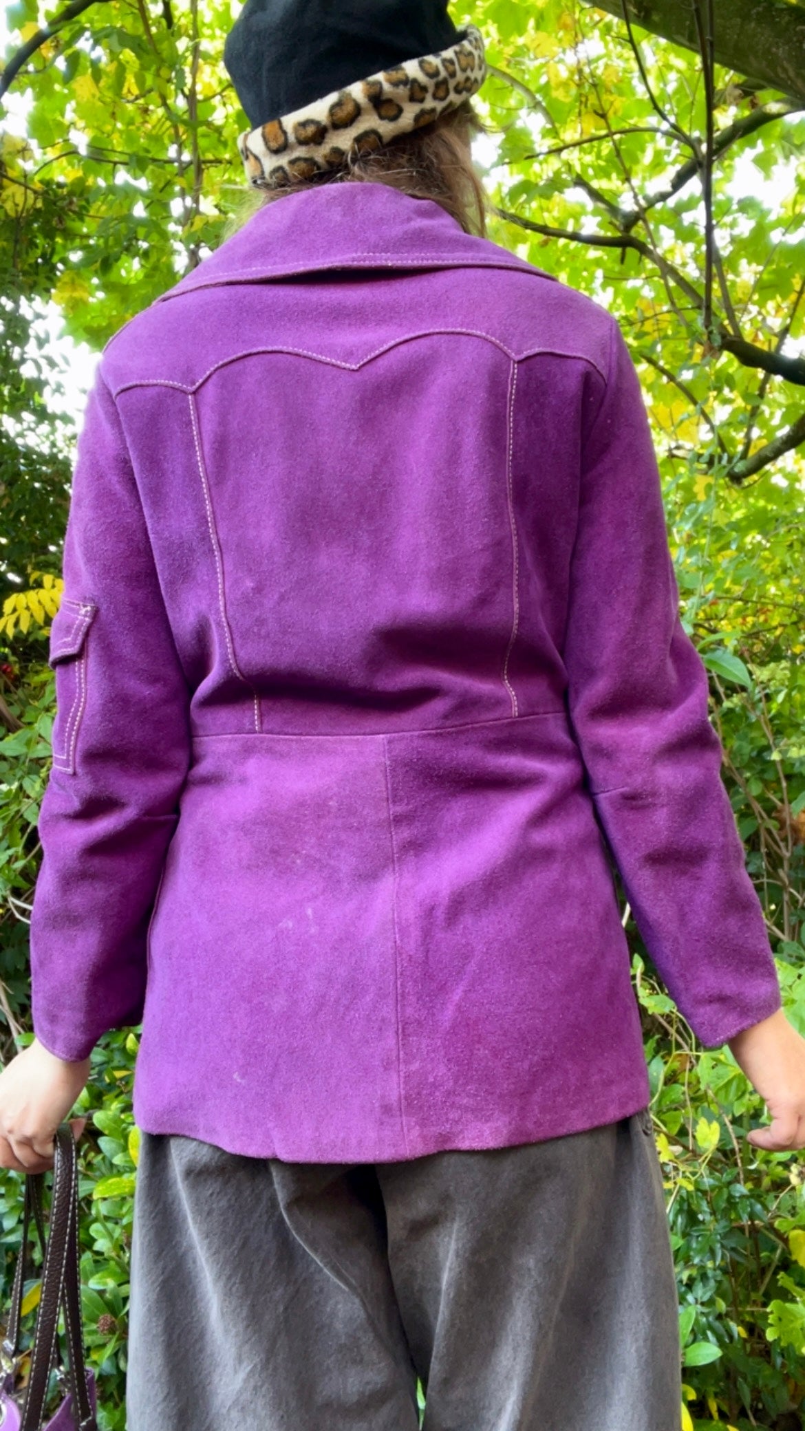 70s Purple Suede Jacket
