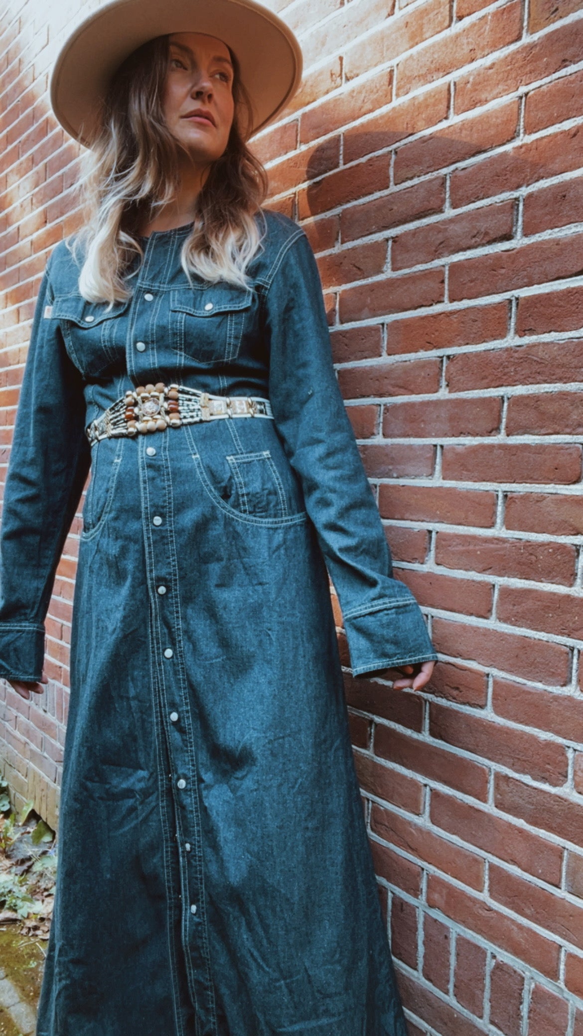 Reworked • Denim Maxi Dress