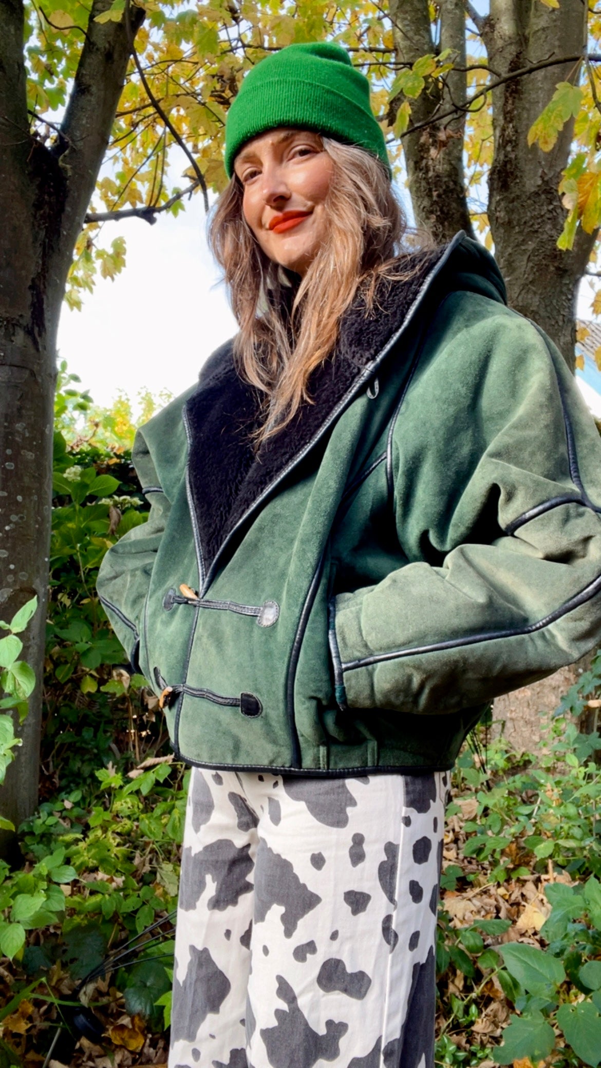 Hooded Shearling Coat