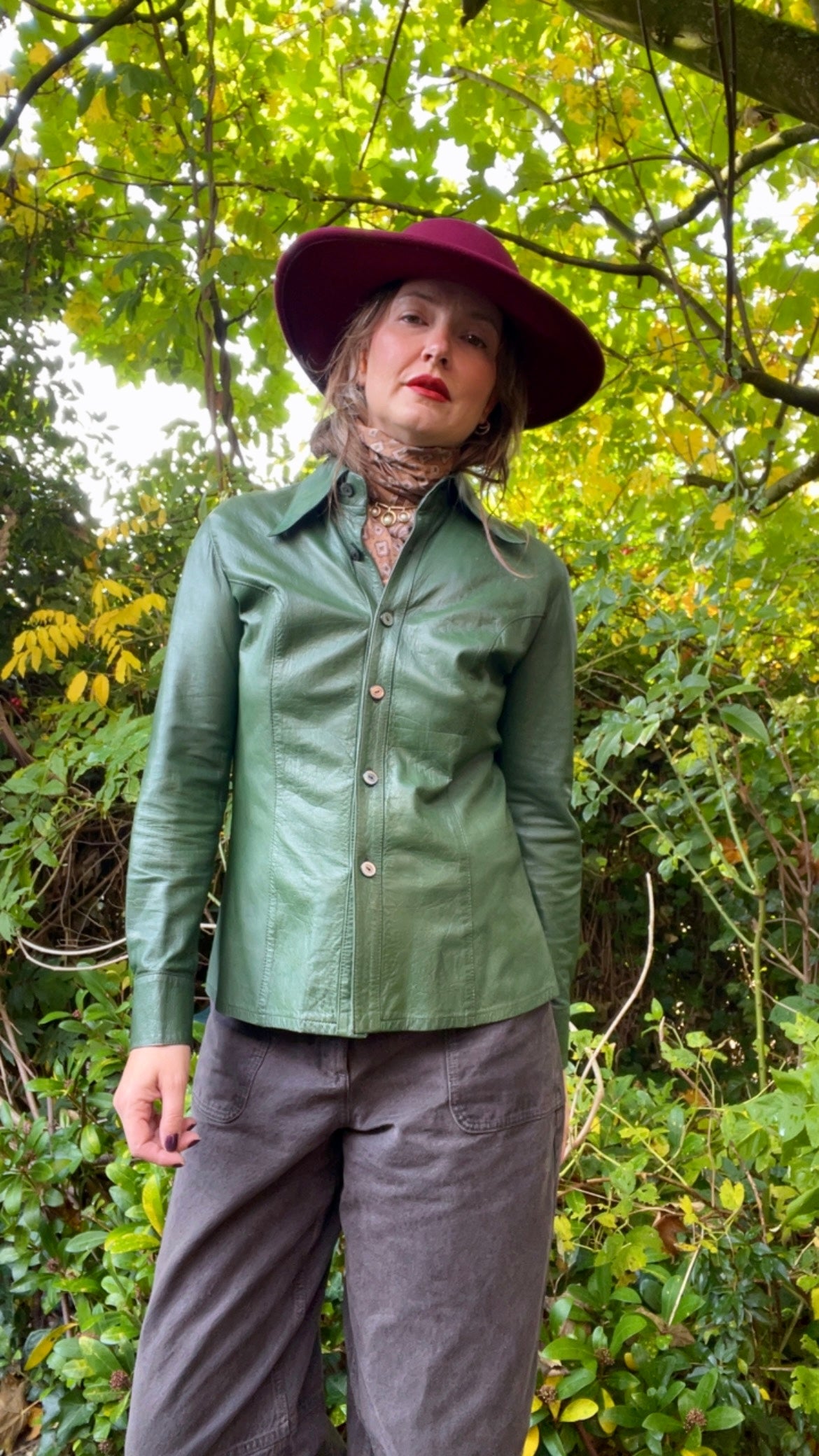 70s Leather Overshirt