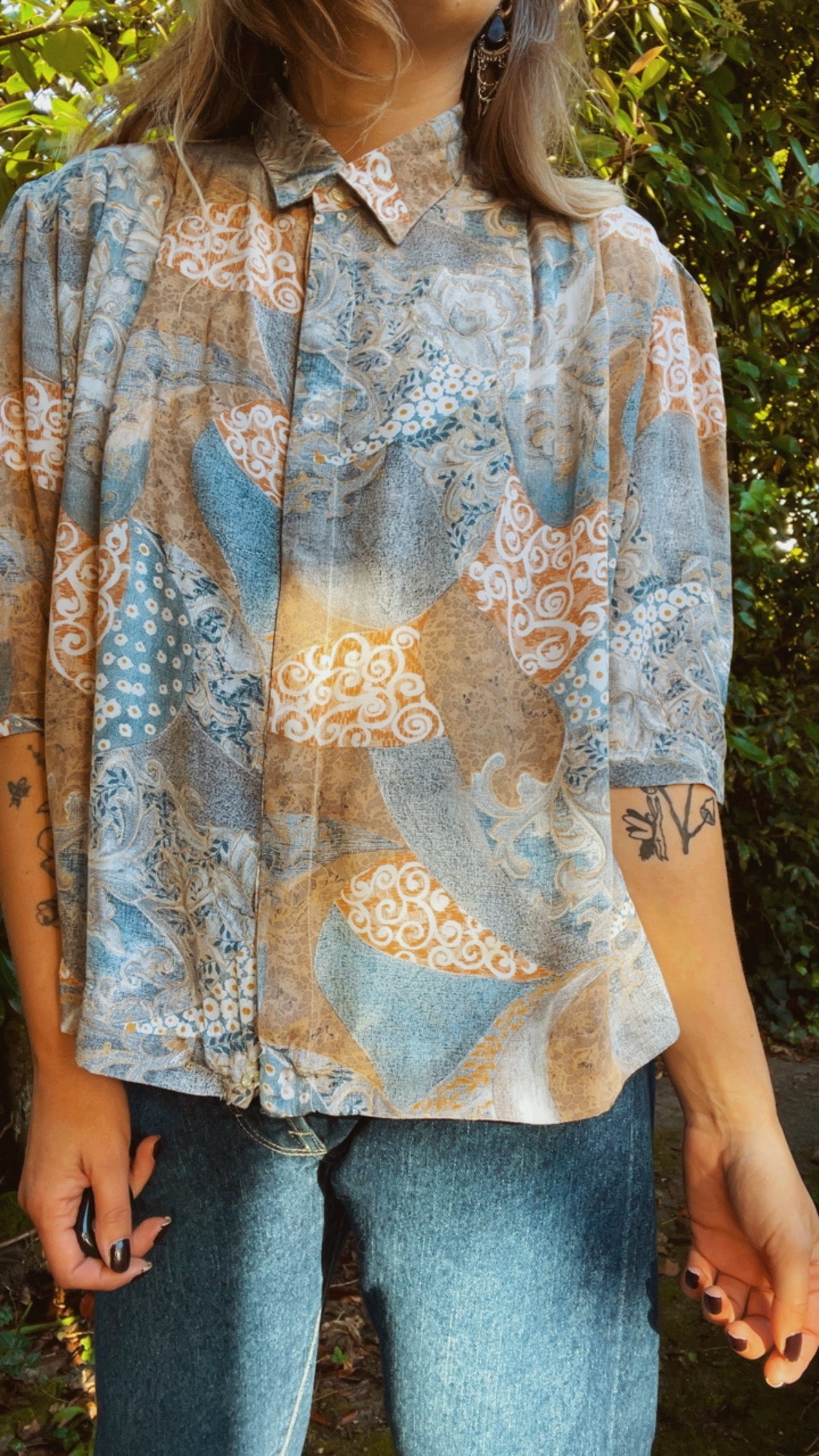 Patchwork Print Top