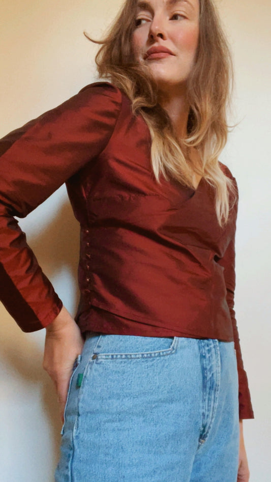 Ruby Satin Top