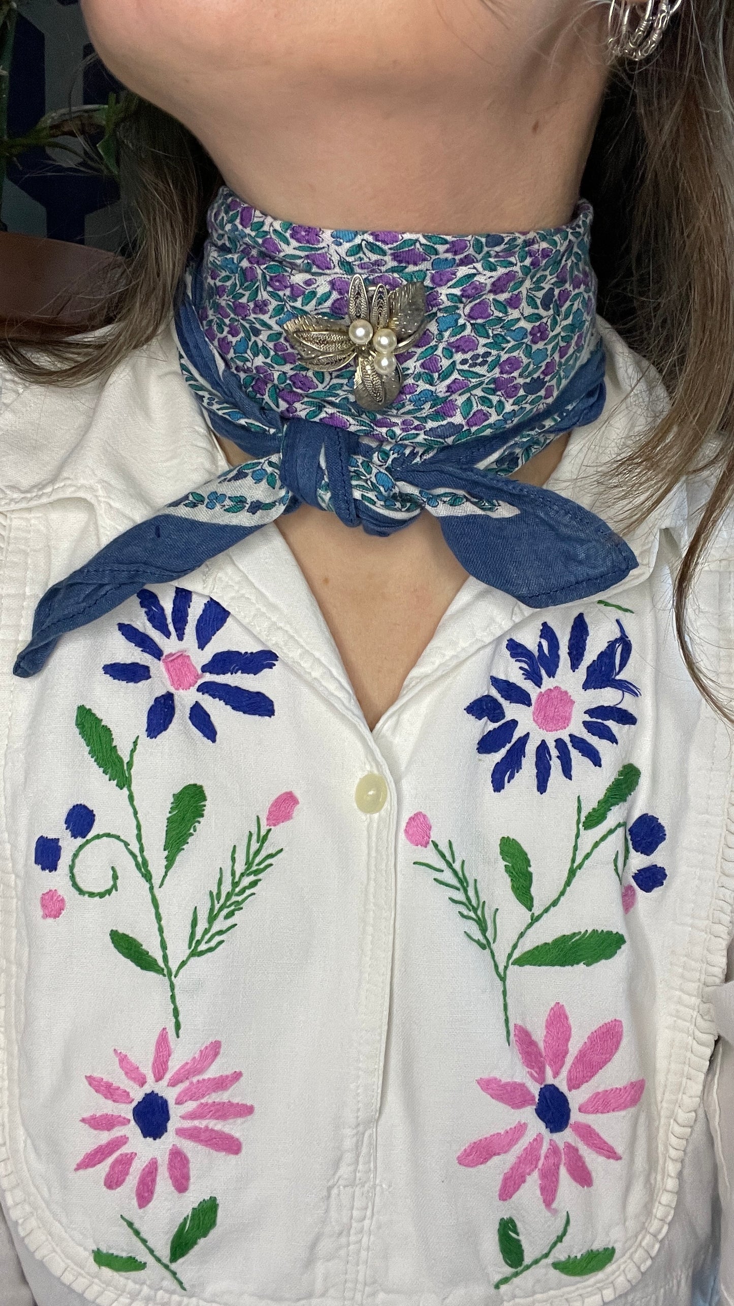 Filigree Botanical Brooch