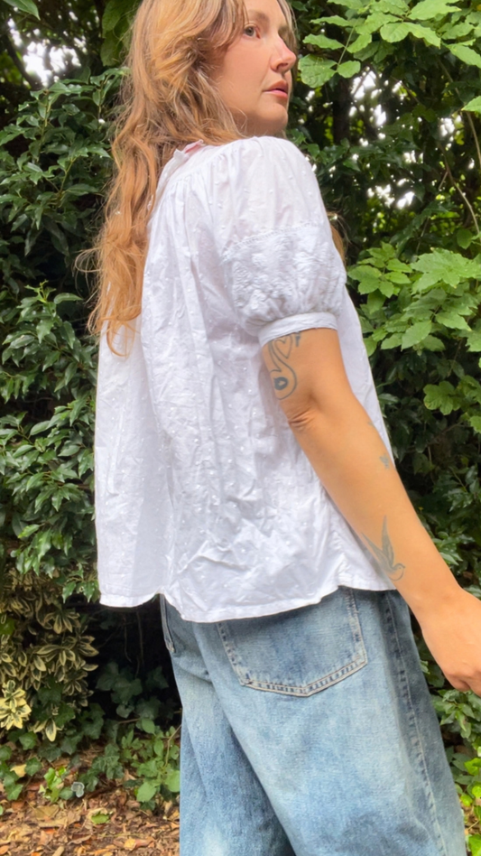 Lace Plumetis SS TOP