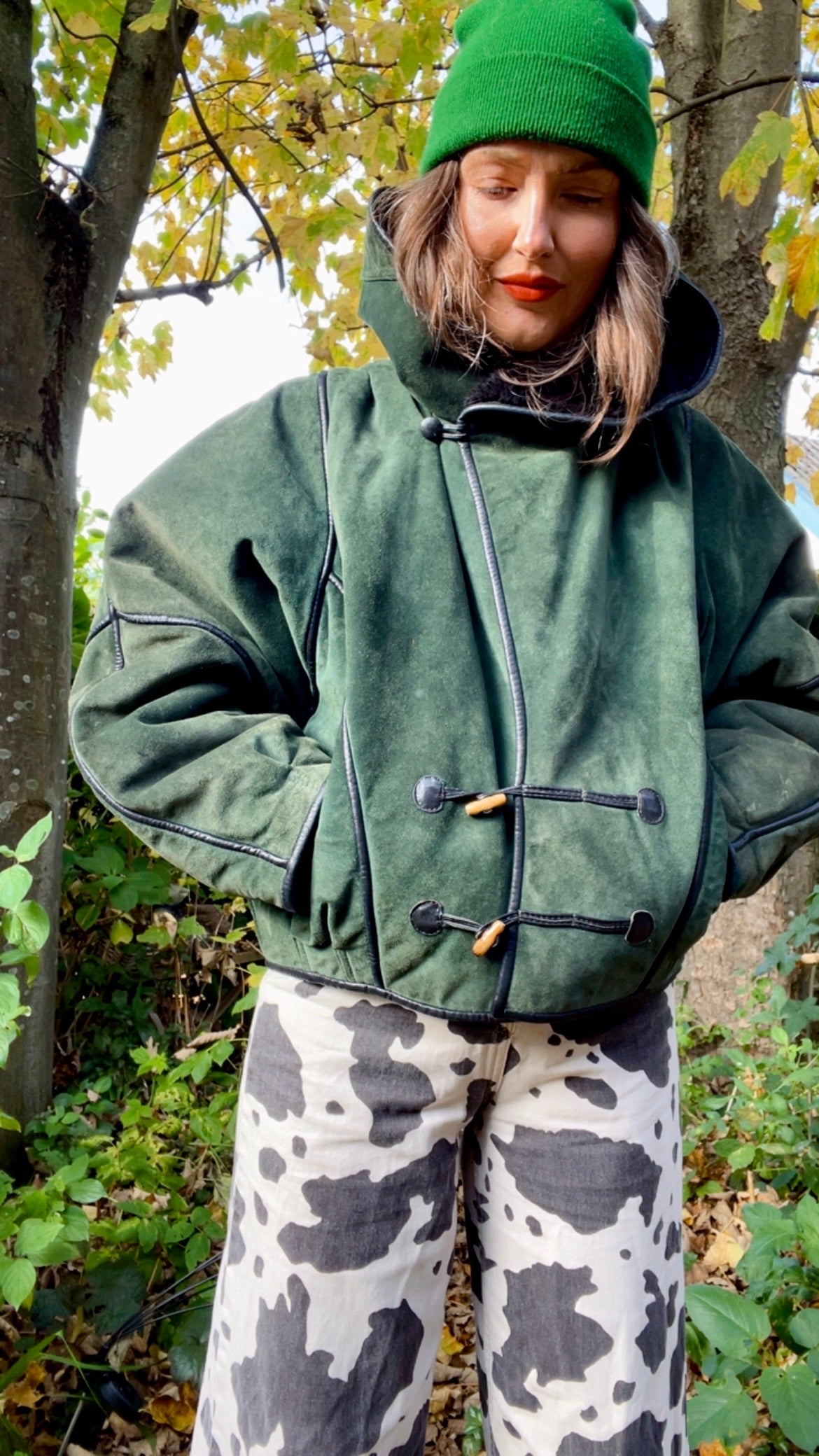 Hooded Shearling Coat