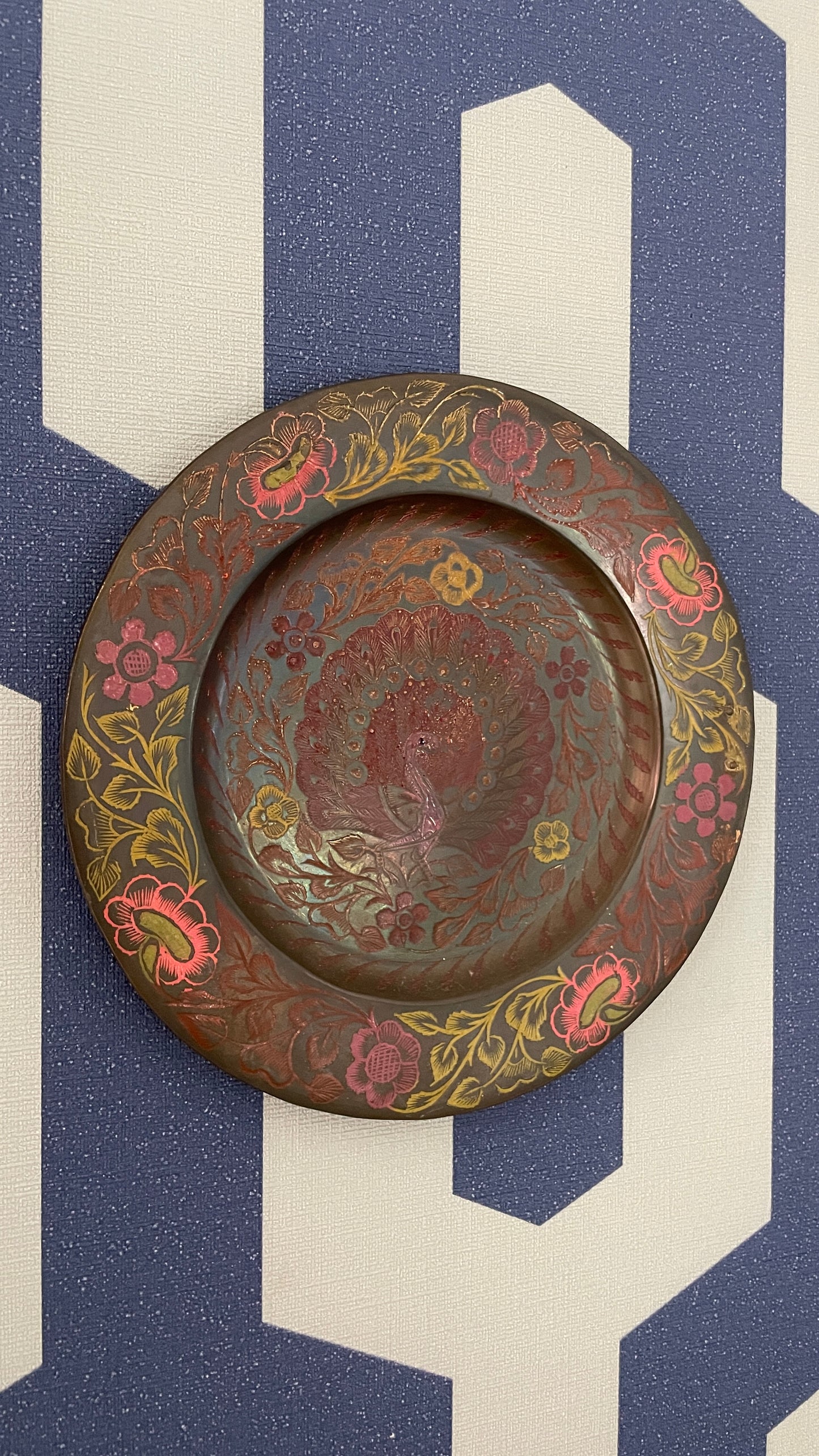 Brass Peacock Plate