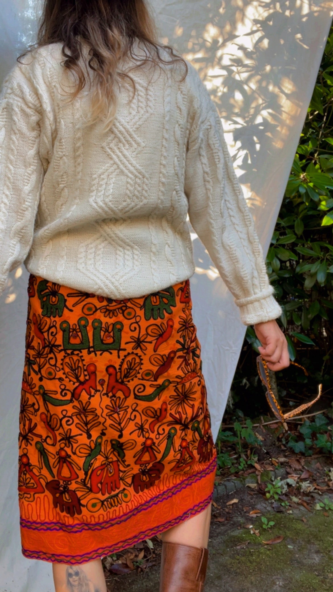 Kantha wrap skirt