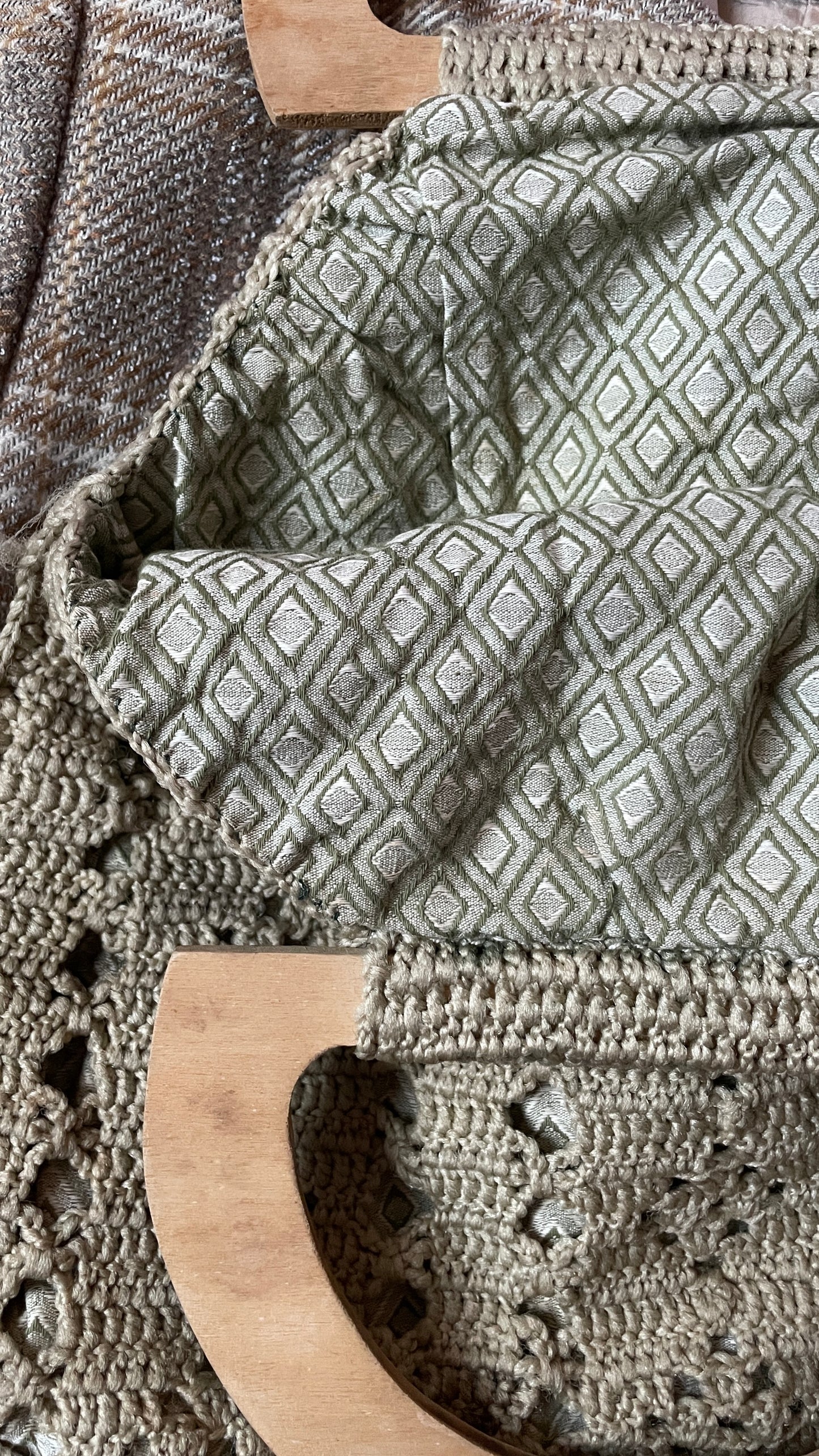 70s crochet purse