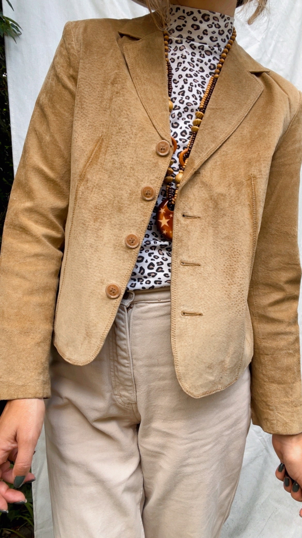 Suede Leather Blazer