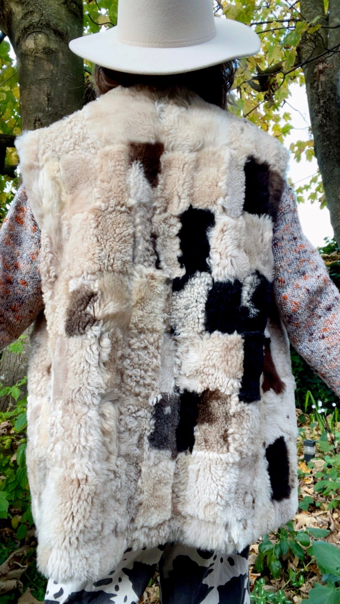 Shearling Patchwork Waistcoat