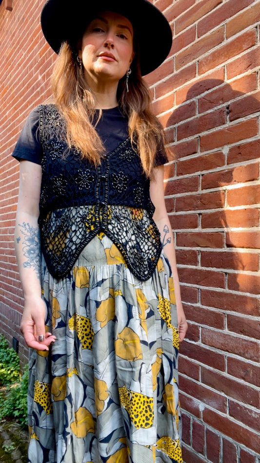 Crochet Beaded Waistcoat