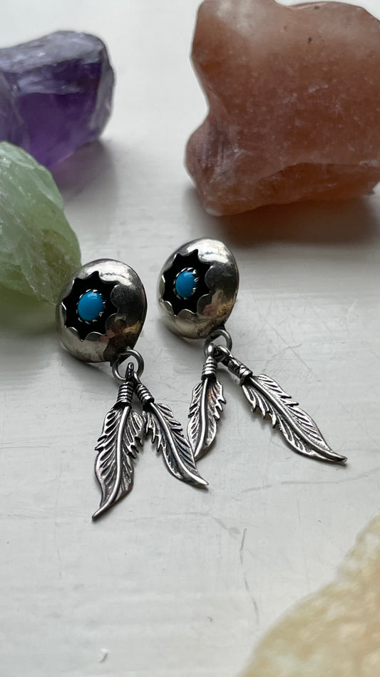 Navajo Feather Earrings