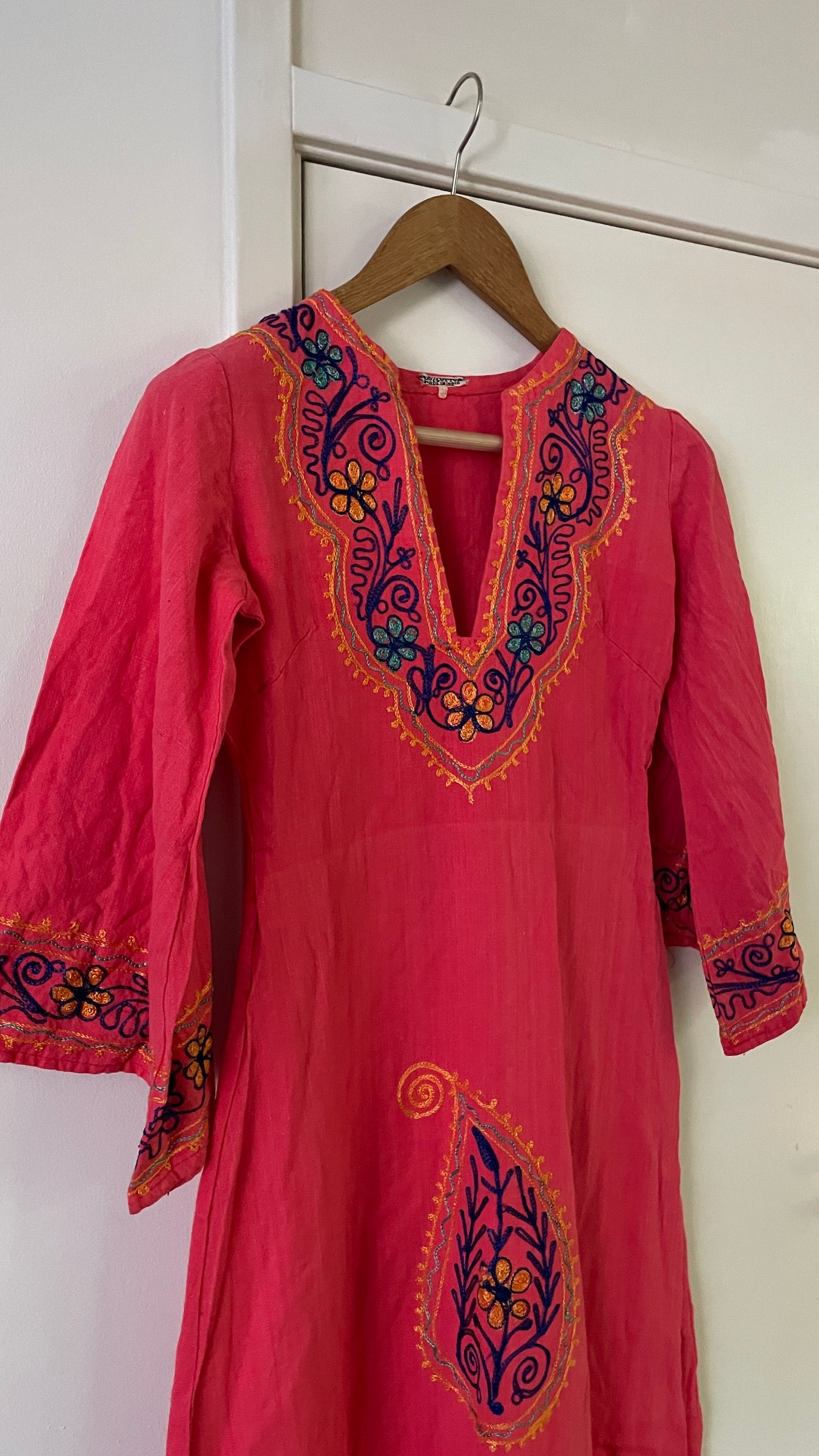 Petite 70s hippie dress
