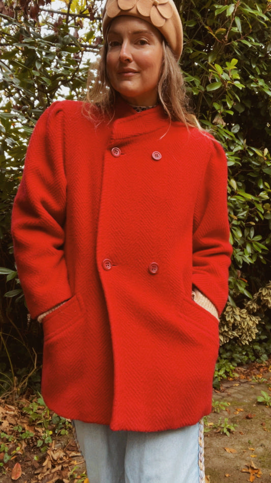 Red 80s Coat