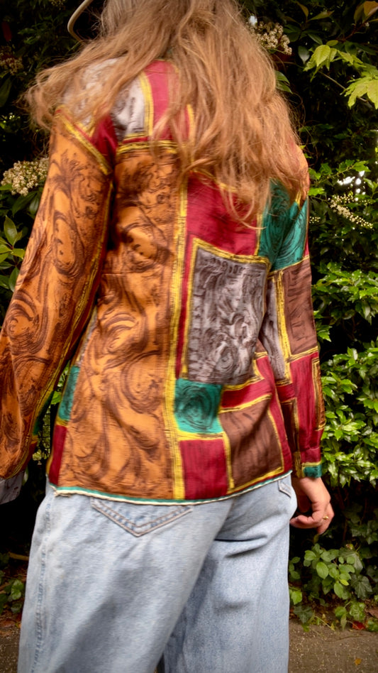 Silk Scarfprint Shirt