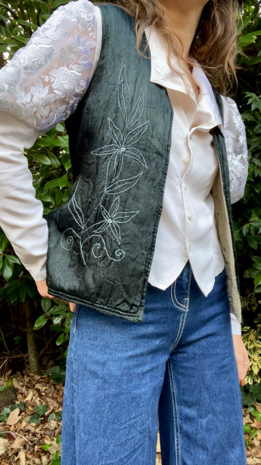 Silk Embroidered Waistcoat