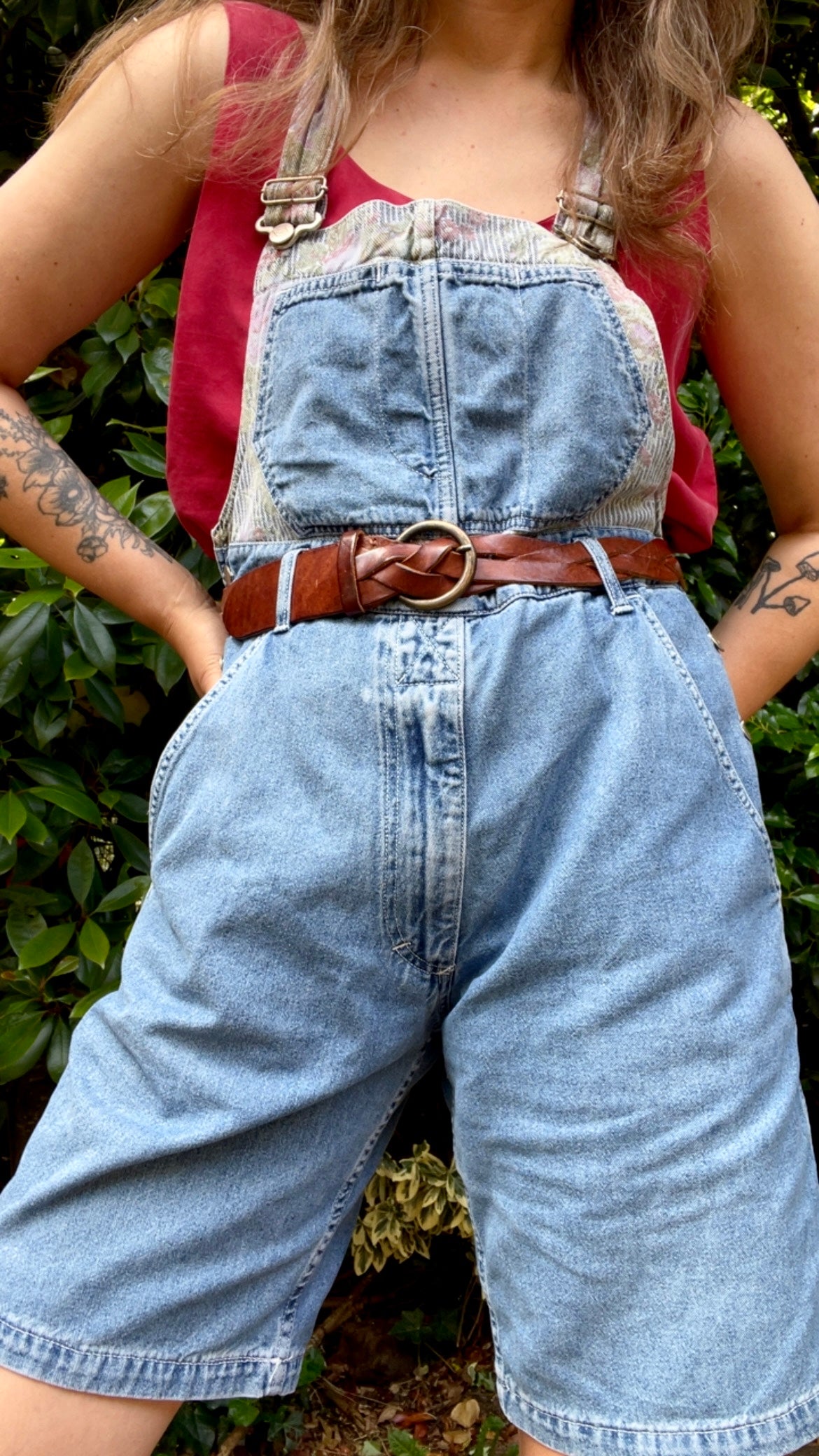 90s Denim Short Dungarees