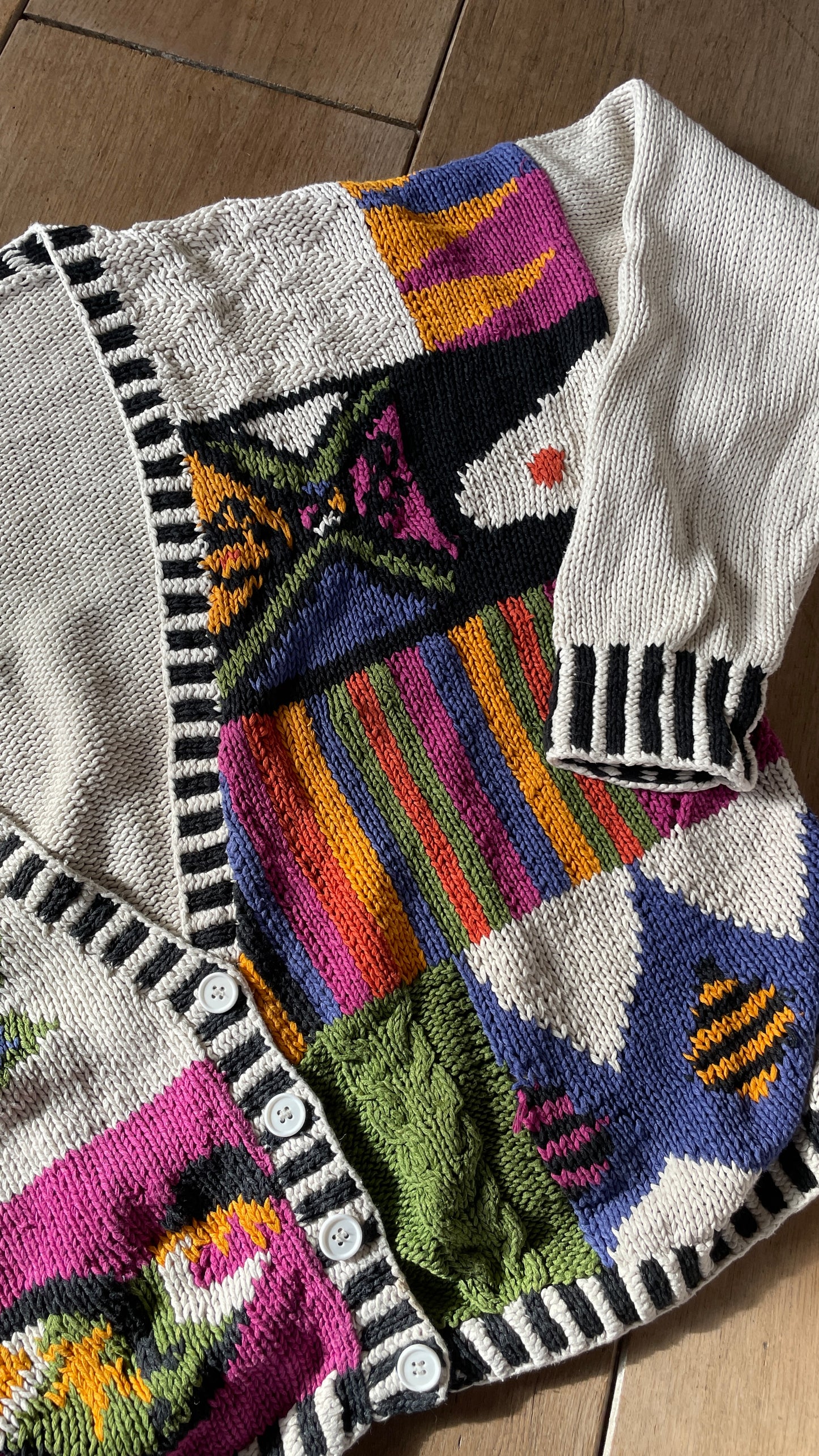 90s Colorful Cardigan