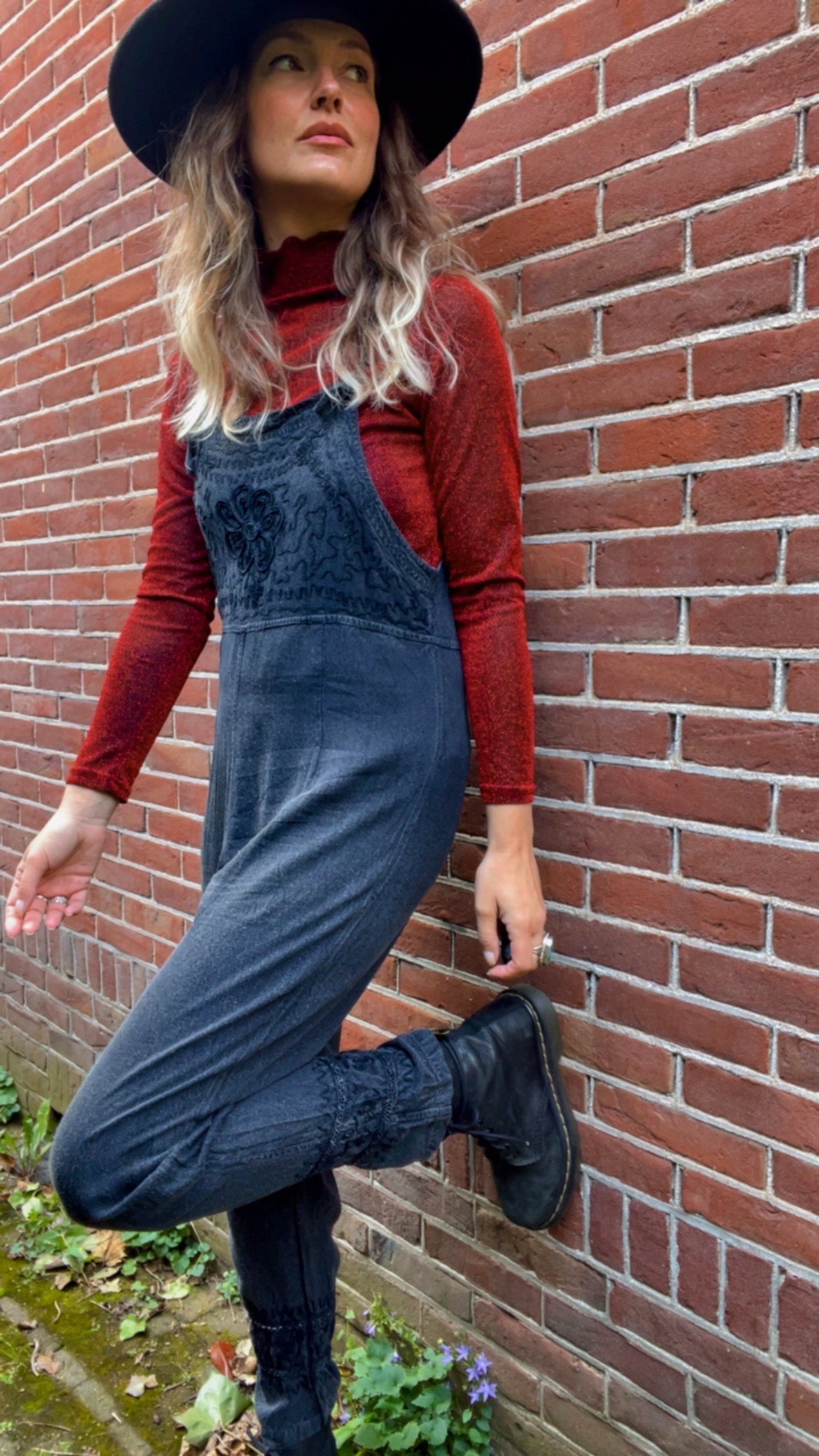 Embroidered Dungarees