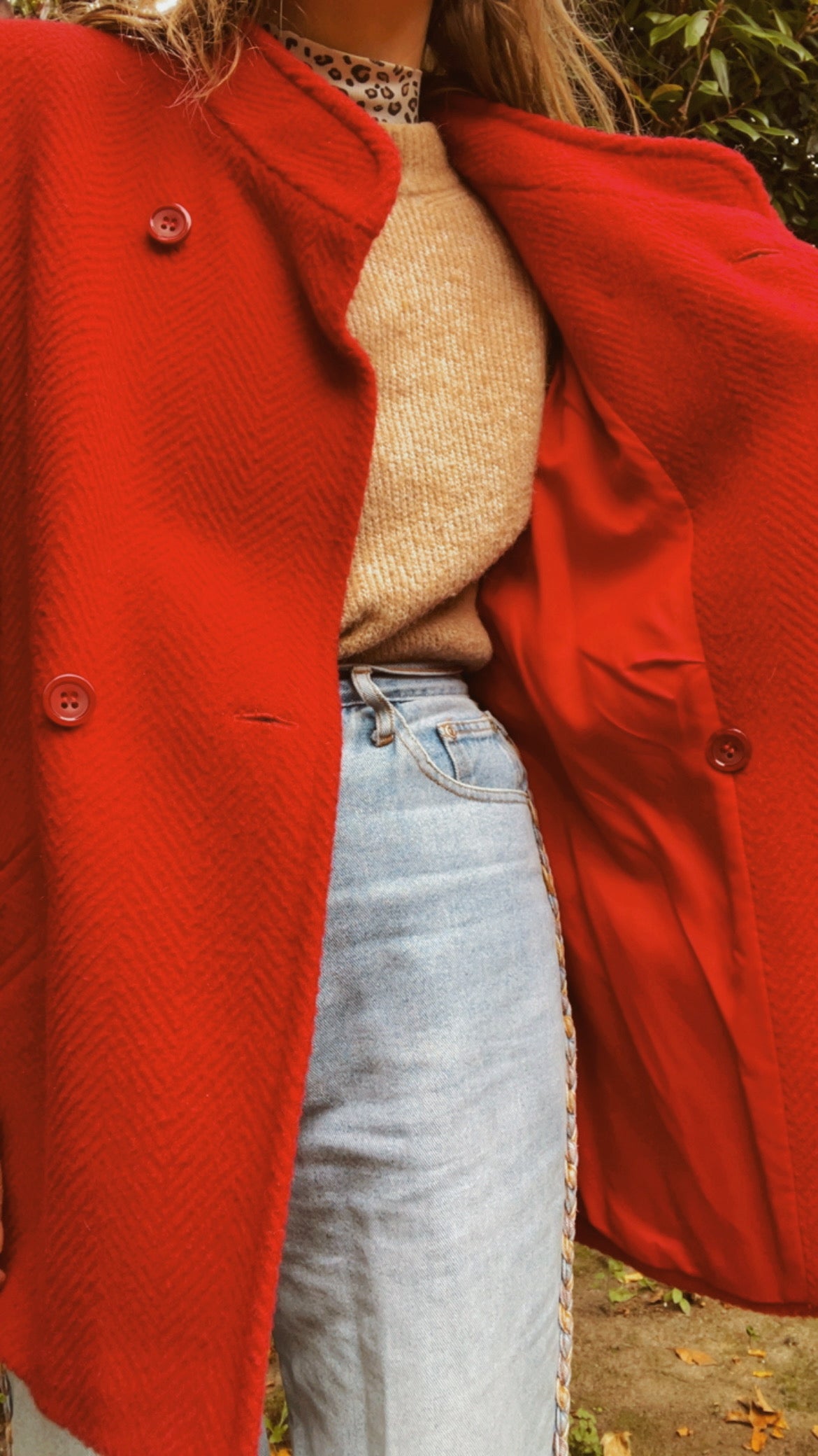 Red 80s Coat