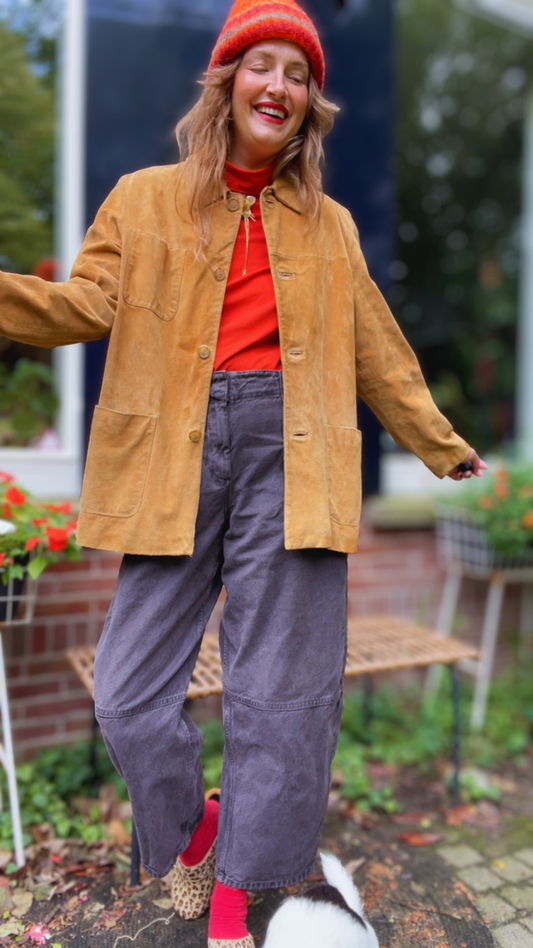 Boxy Suede Jacket