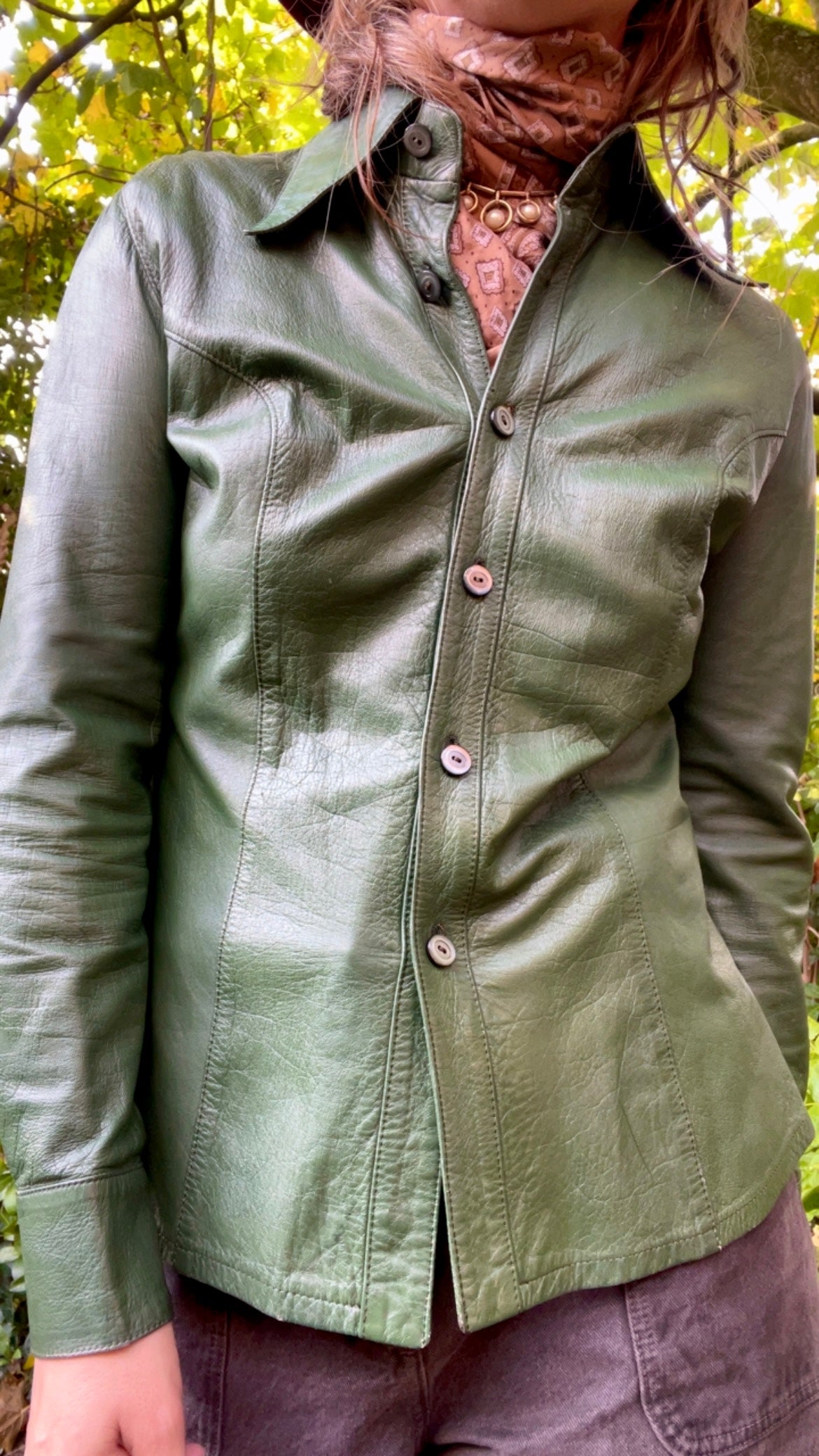 70s Leather Overshirt