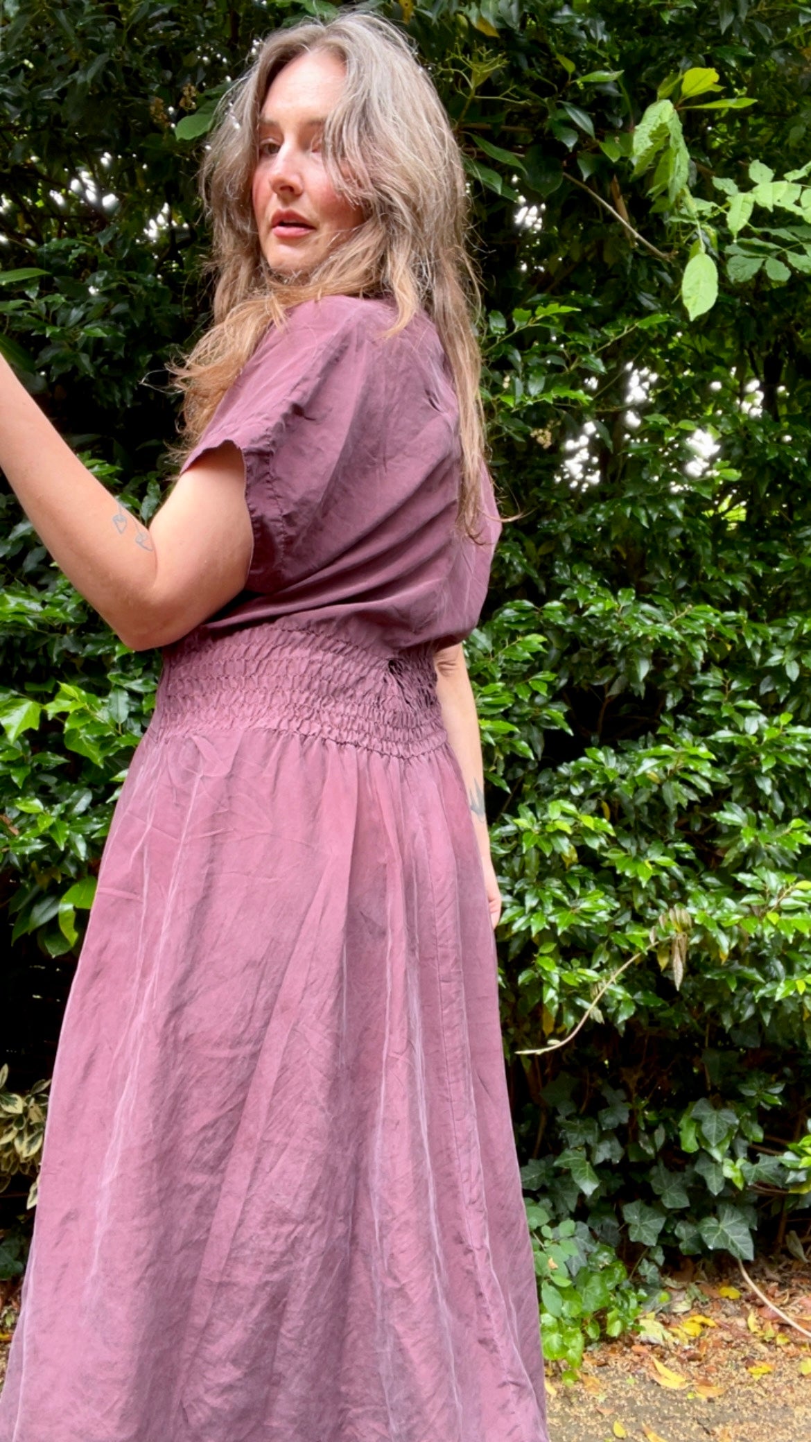 Silk A-Line Dress