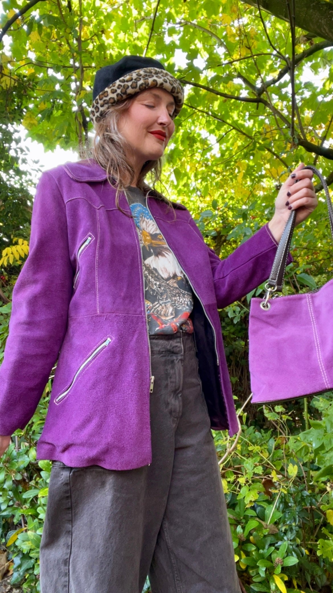 Purple Suede Bag