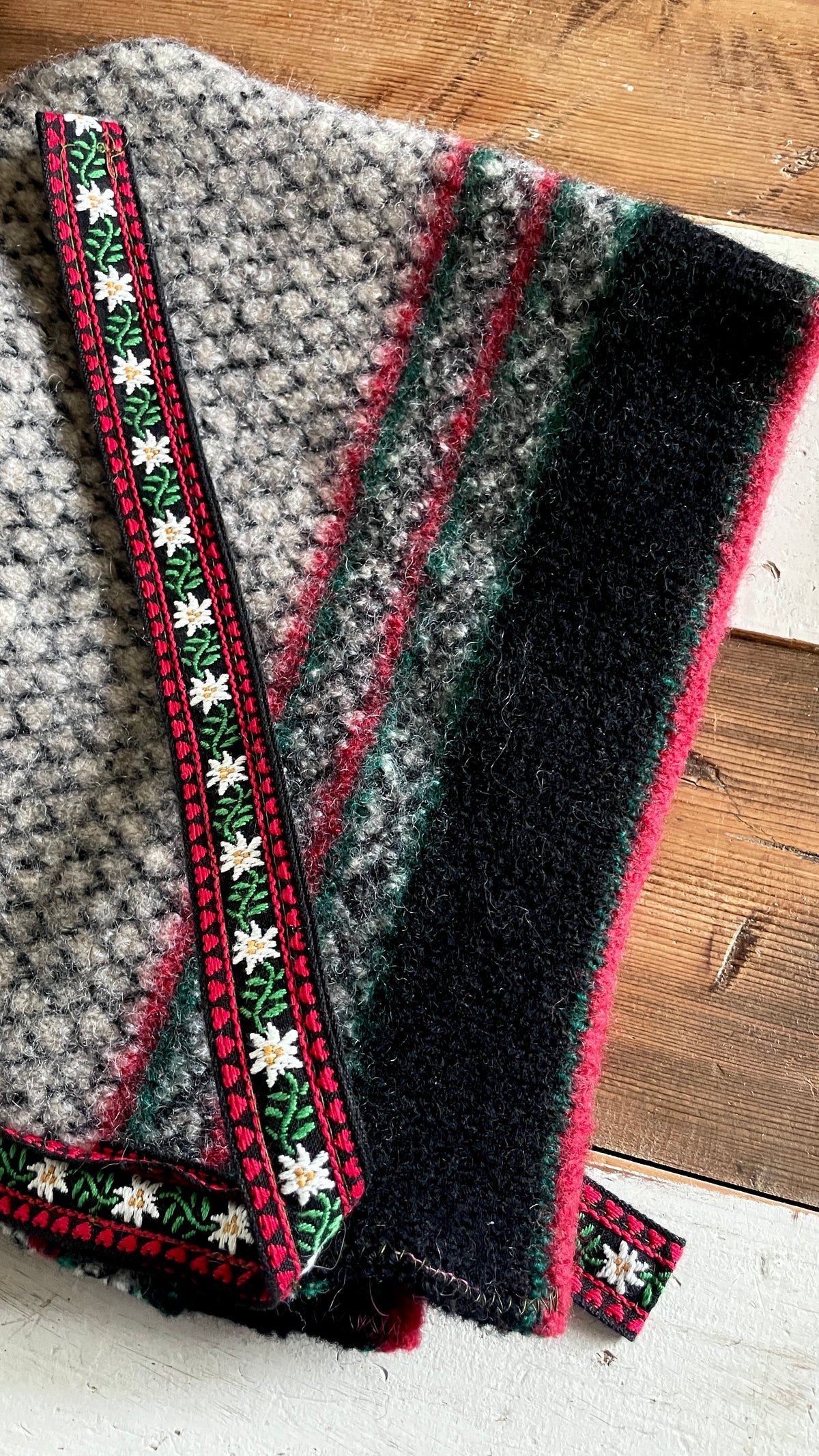 Reworked Bonnet & Mittens Set