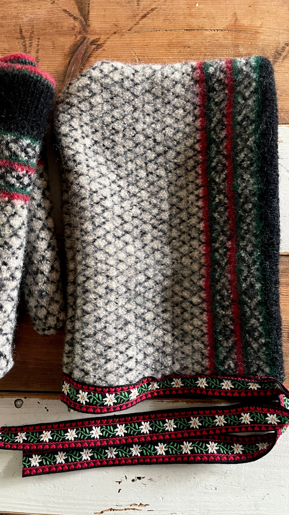 Reworked Bonnet & Mittens Set