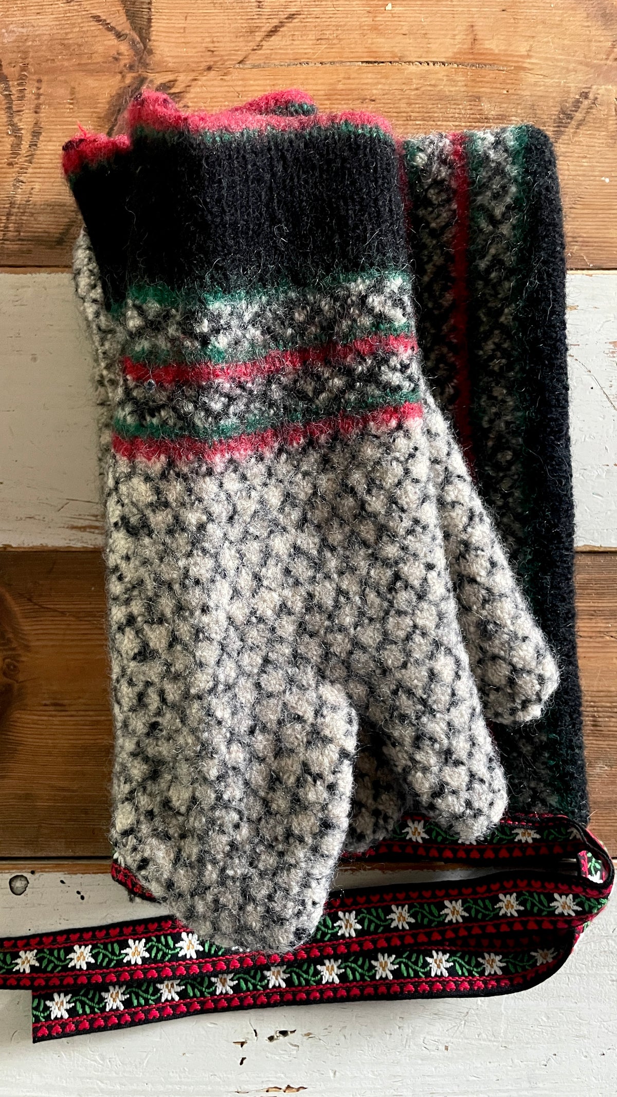 Reworked Bonnet & Mittens Set