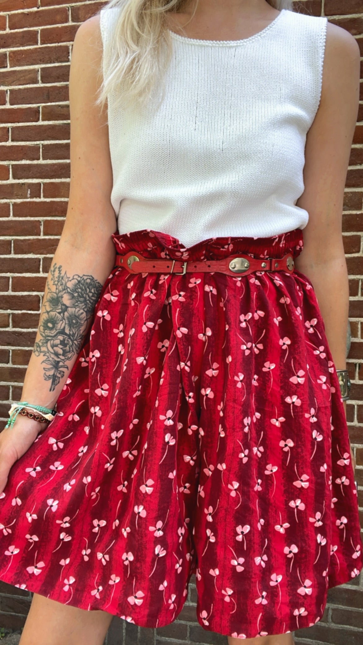 90s floral shorts