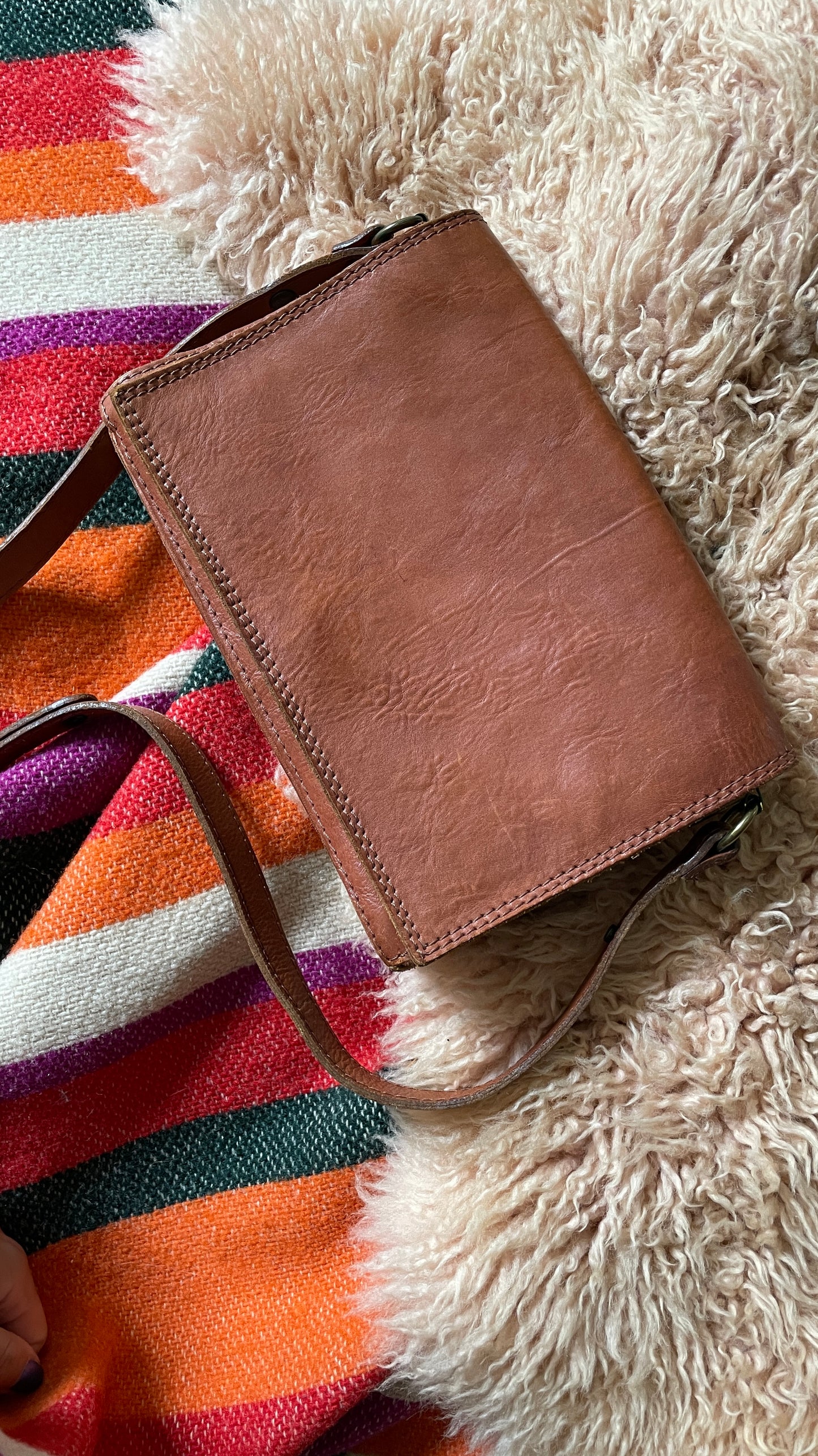 70s leather purse