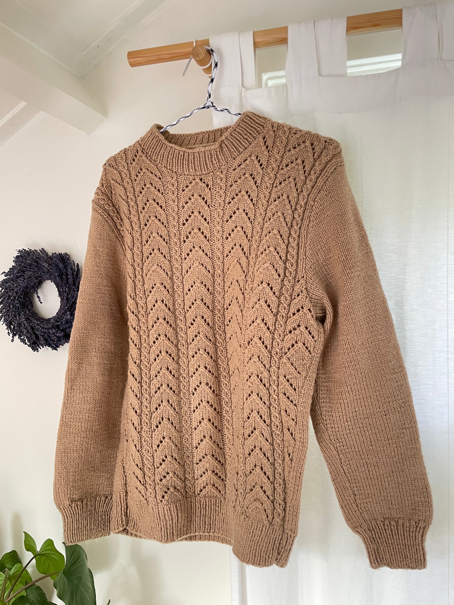 Hand knitted sand jumper