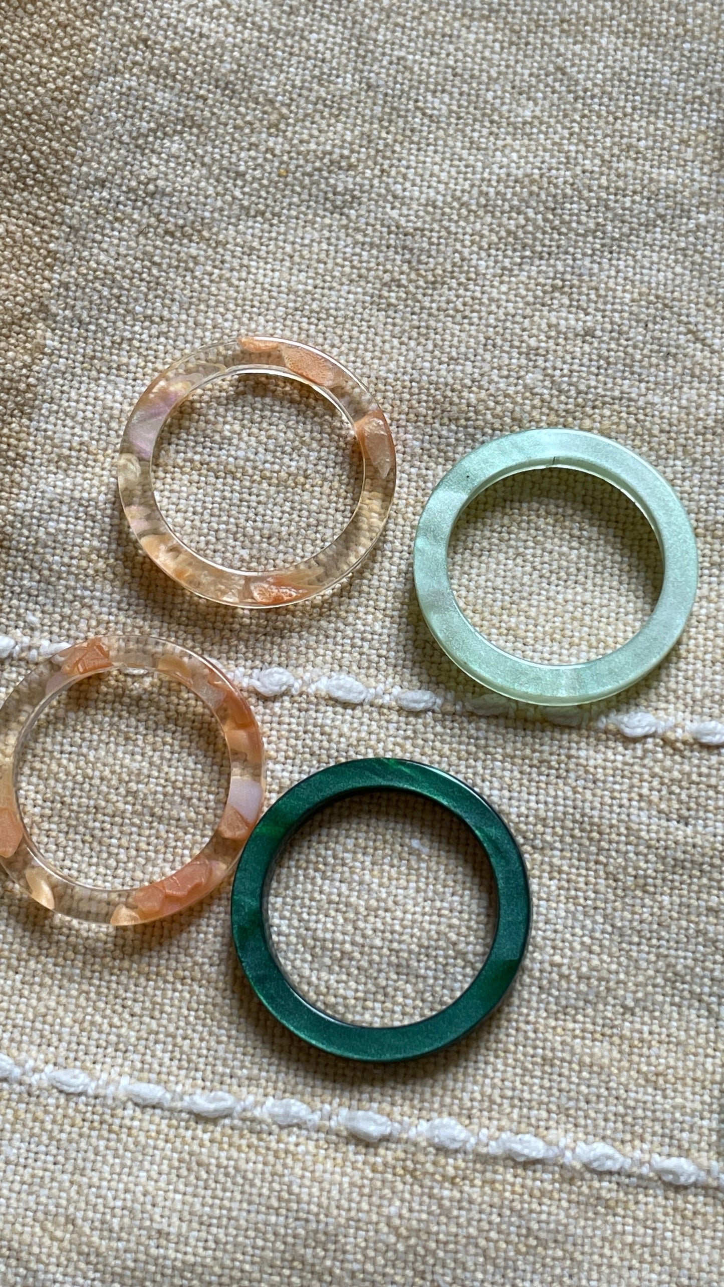 Resin rings & necklace